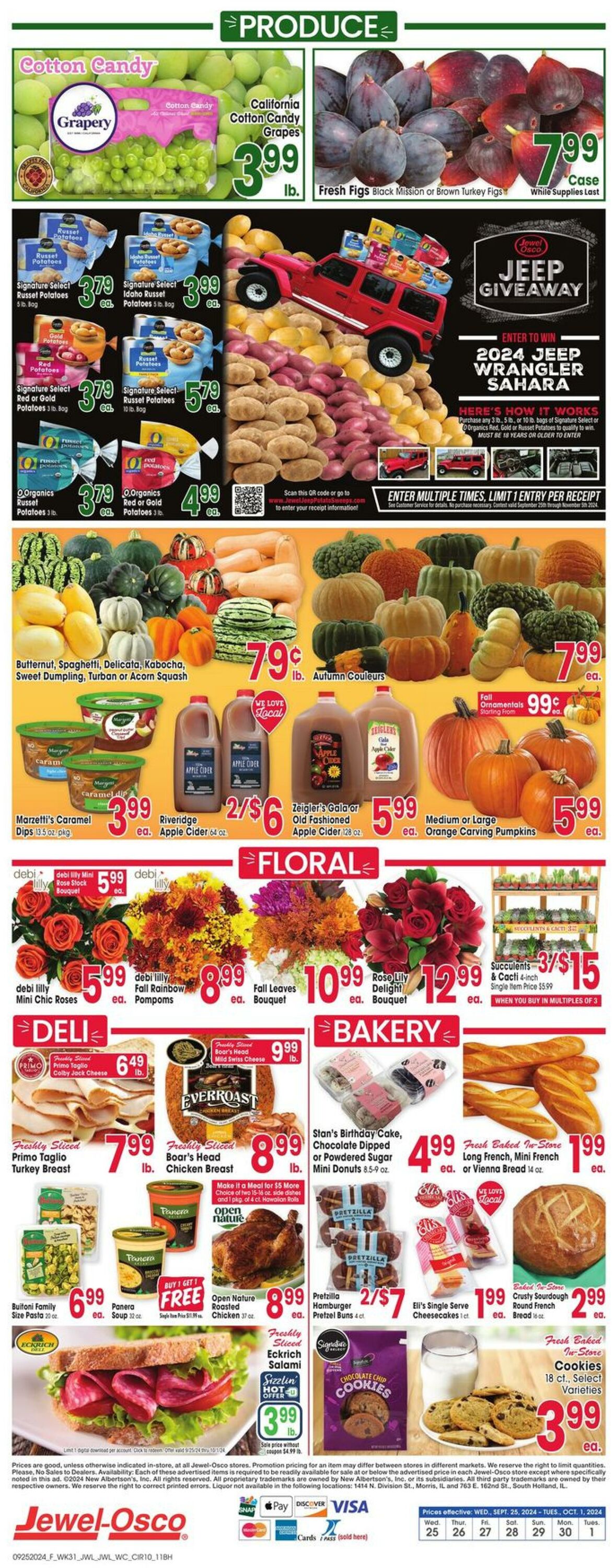 Weekly ad Jewel Osco 09/25/2024 - 10/01/2024