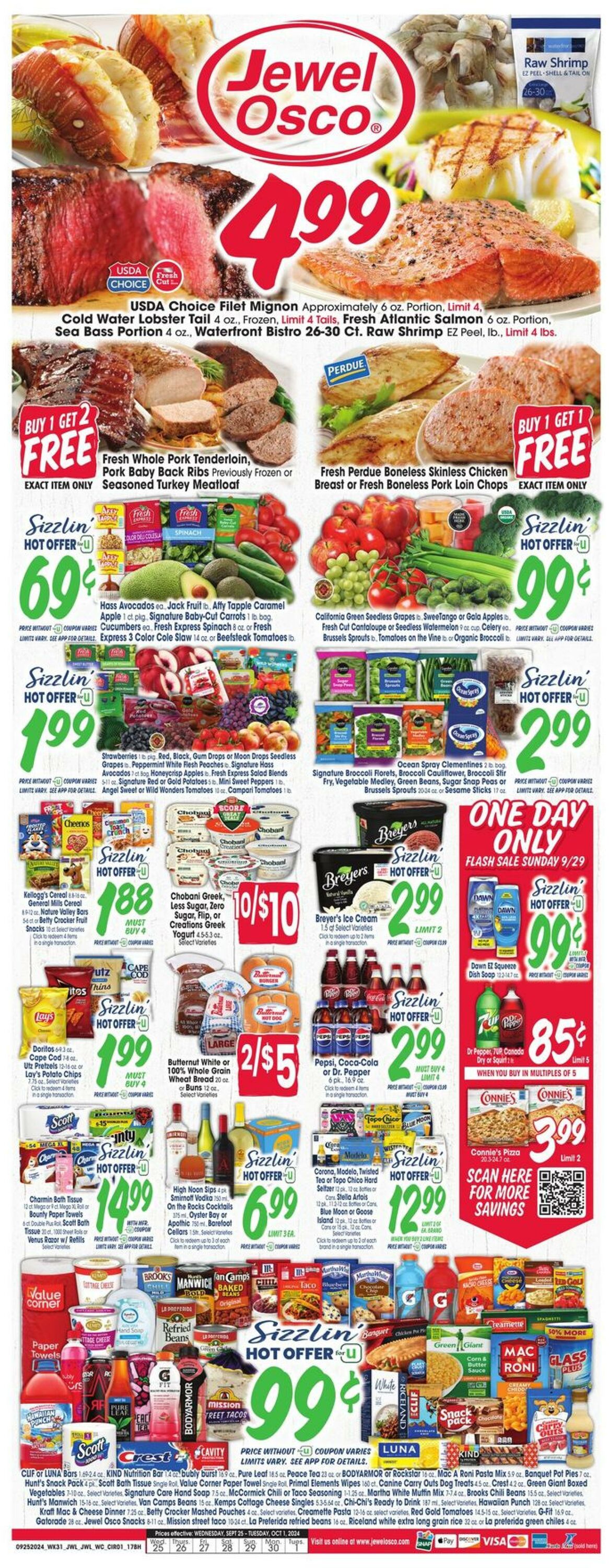 Weekly ad Jewel Osco 09/25/2024 - 10/01/2024