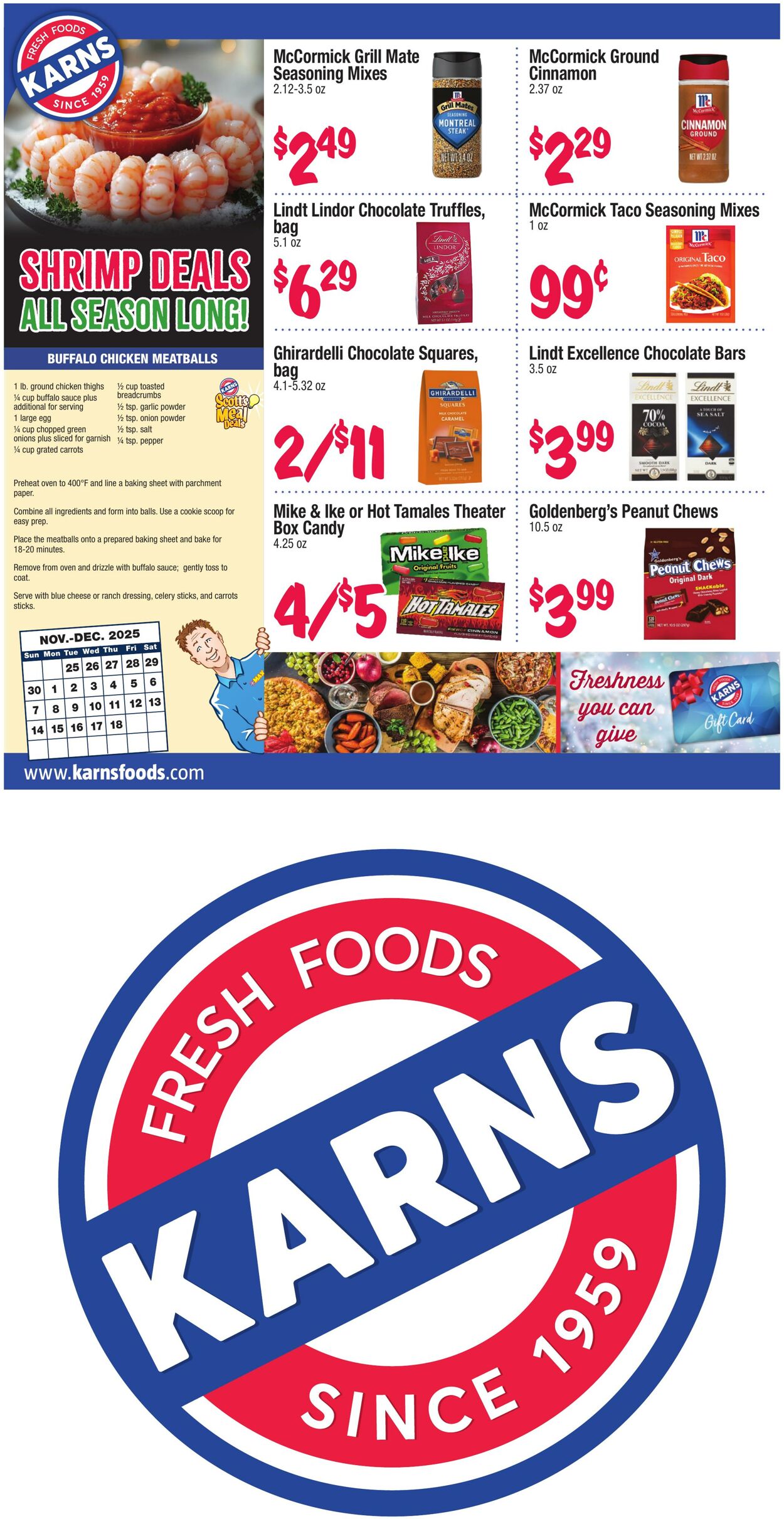 Weekly ad Karns Quality Foods 11/25/2025 - 12/18/2025