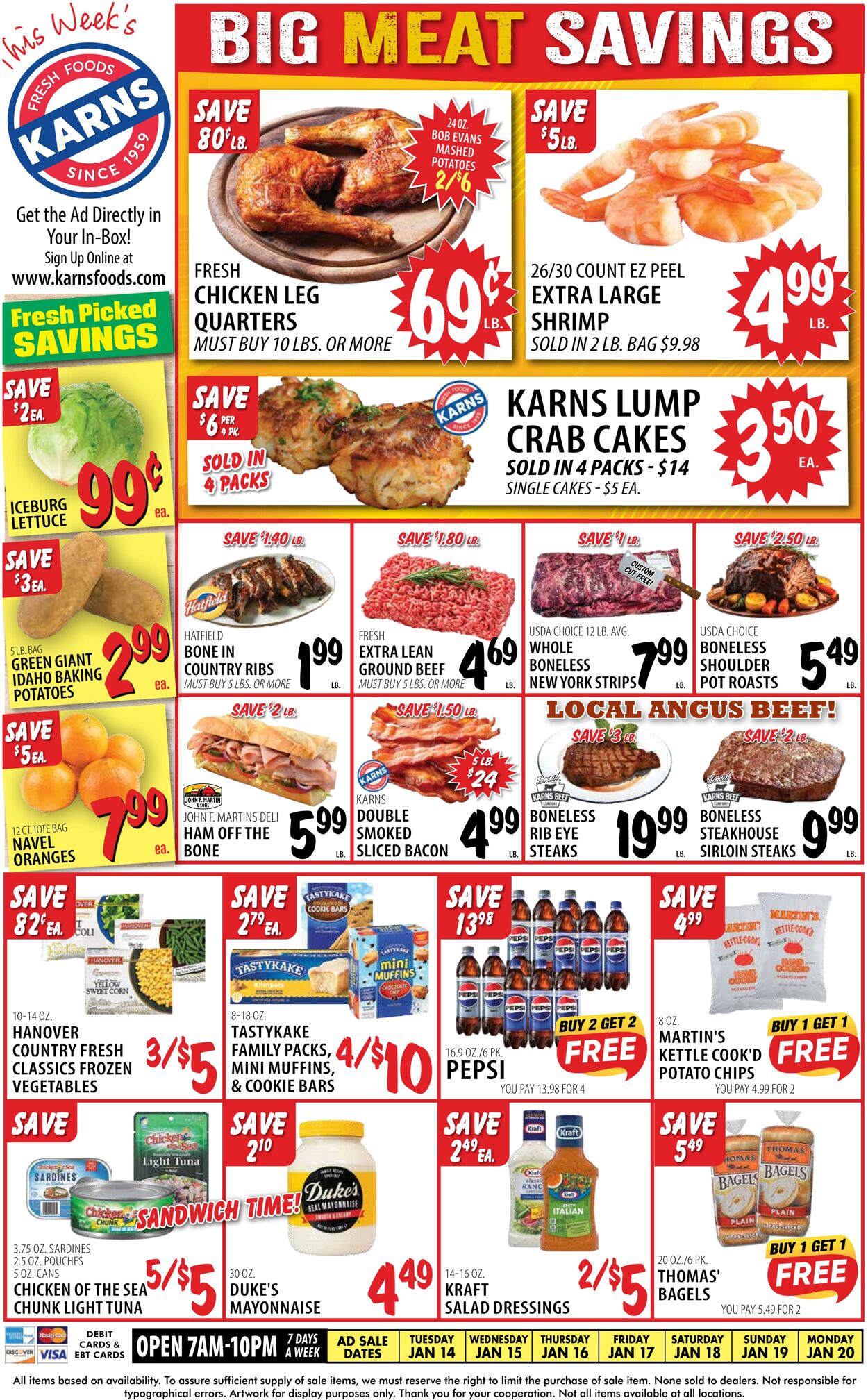 Weekly ad Karns Quality Foods 01/14/2025 - 01/20/2025