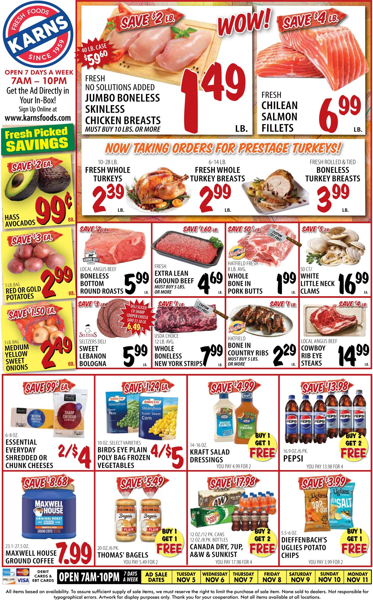 Weekly ad Karns Quality Foods 11/05/2024 - 11/11/2024