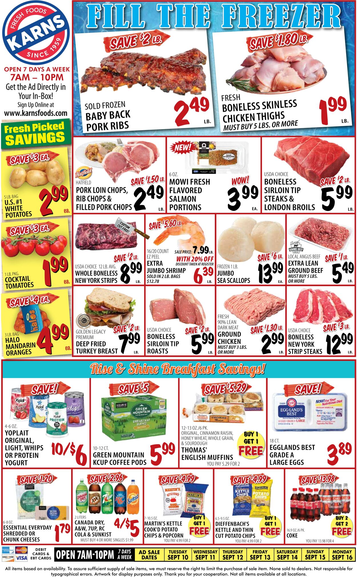 Weekly ad Karns Quality Foods 09/10/2024 - 09/16/2024