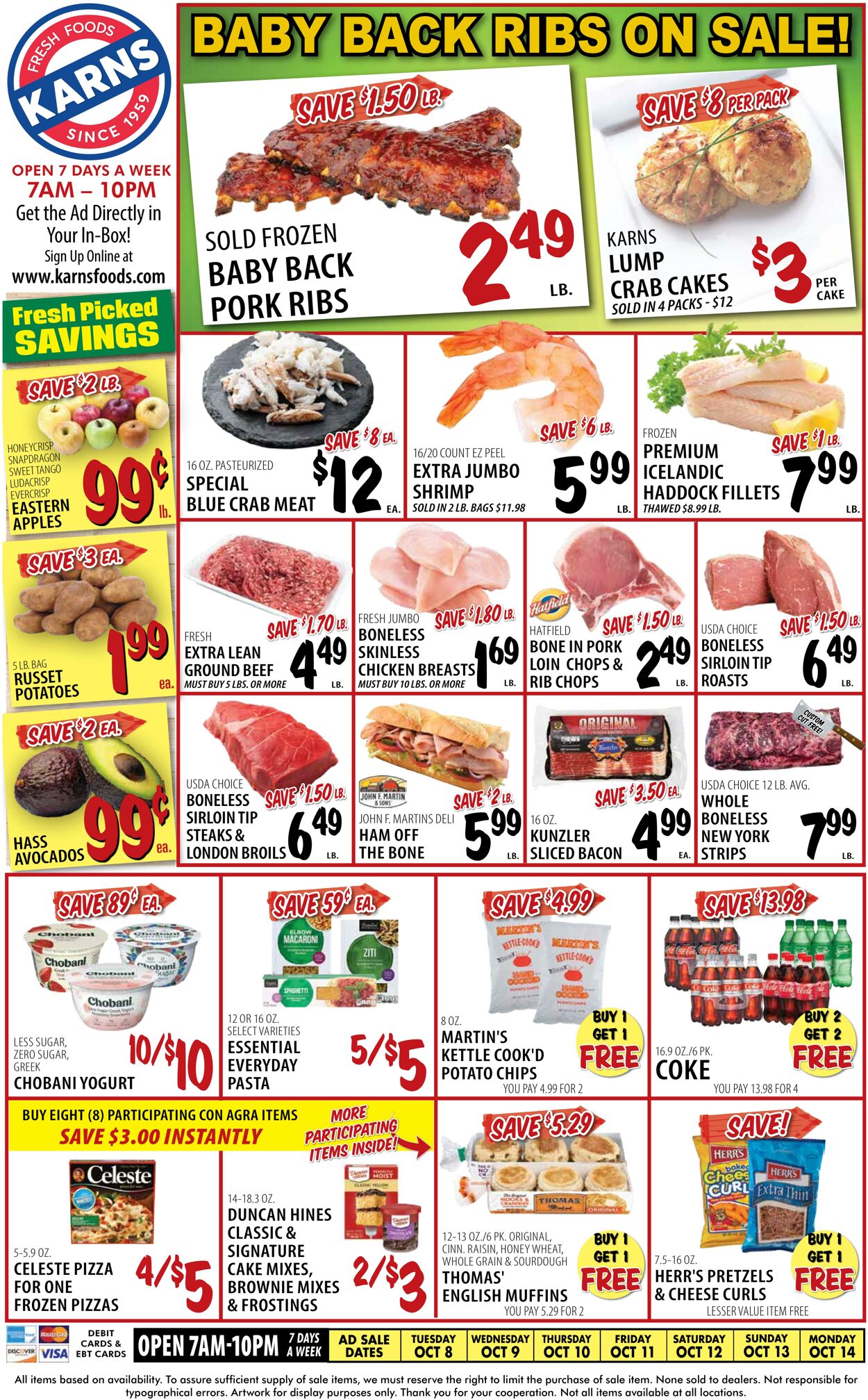 Weekly ad Karns Quality Foods 10/08/2024 - 10/14/2024