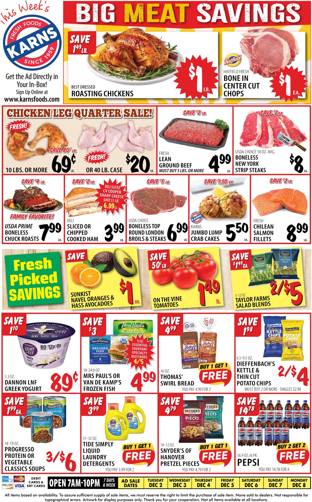 Weekly ad Karns Quality Foods 12/02/2025 - 12/08/2025