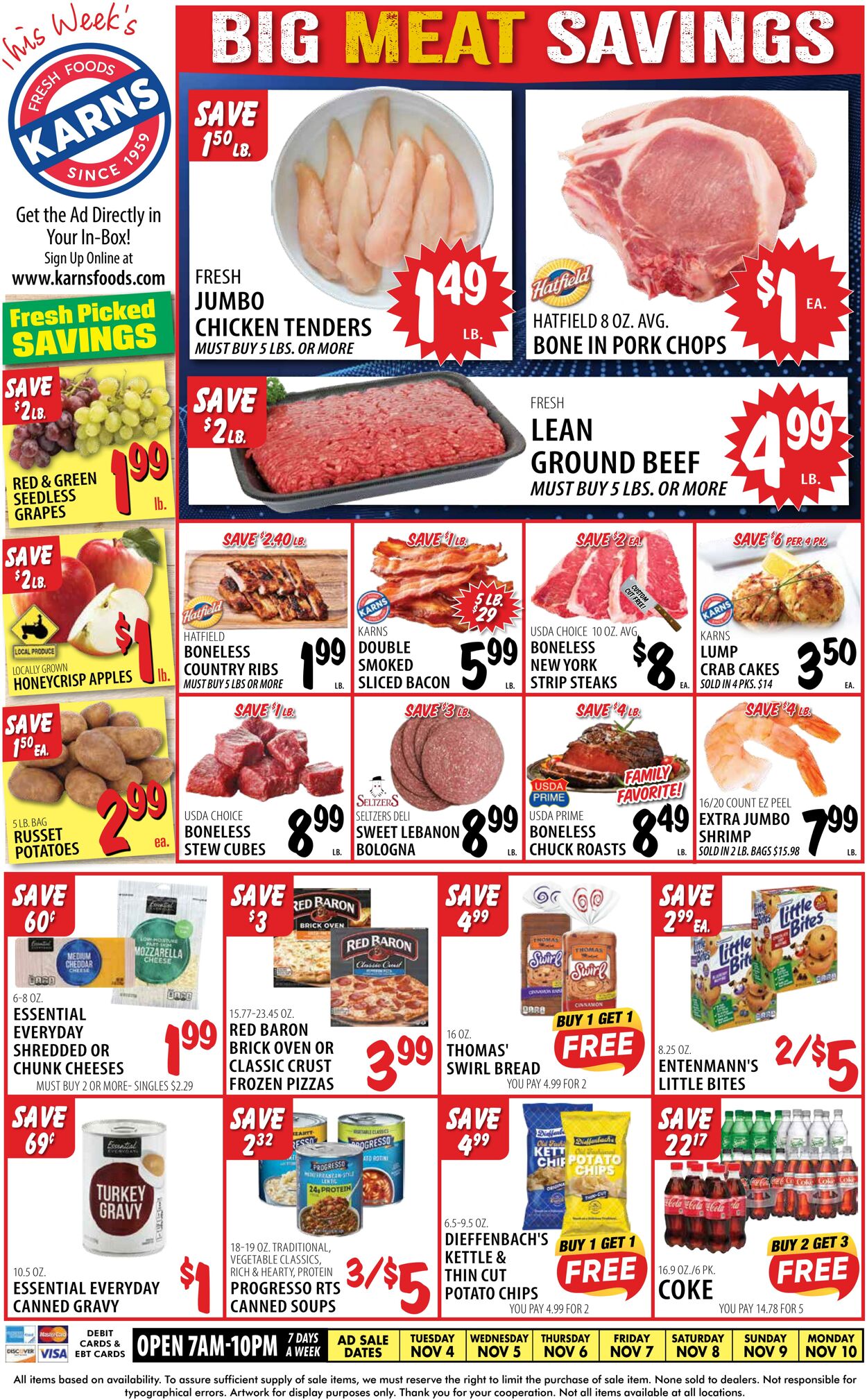 Weekly ad Karns Quality Foods 11/04/2025 - 11/10/2025