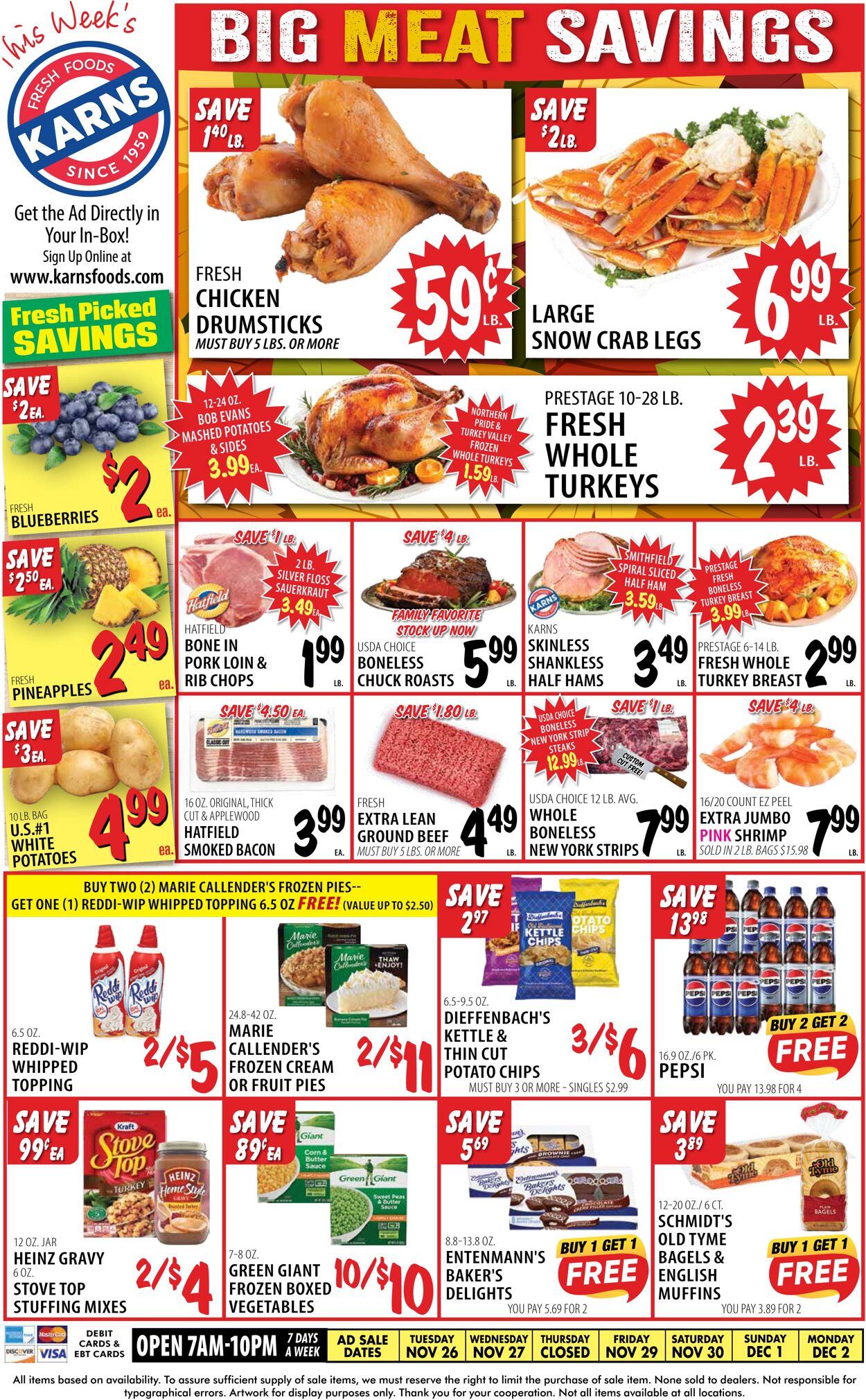 Weekly ad Karns Quality Foods 11/26/2024 - 12/02/2024