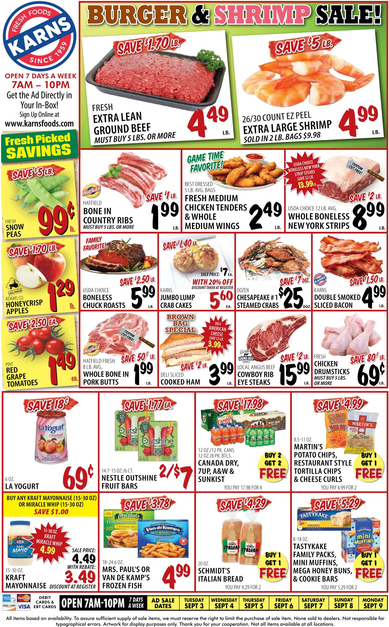 Weekly ad Karns Quality Foods 09/03/2024 - 09/09/2024