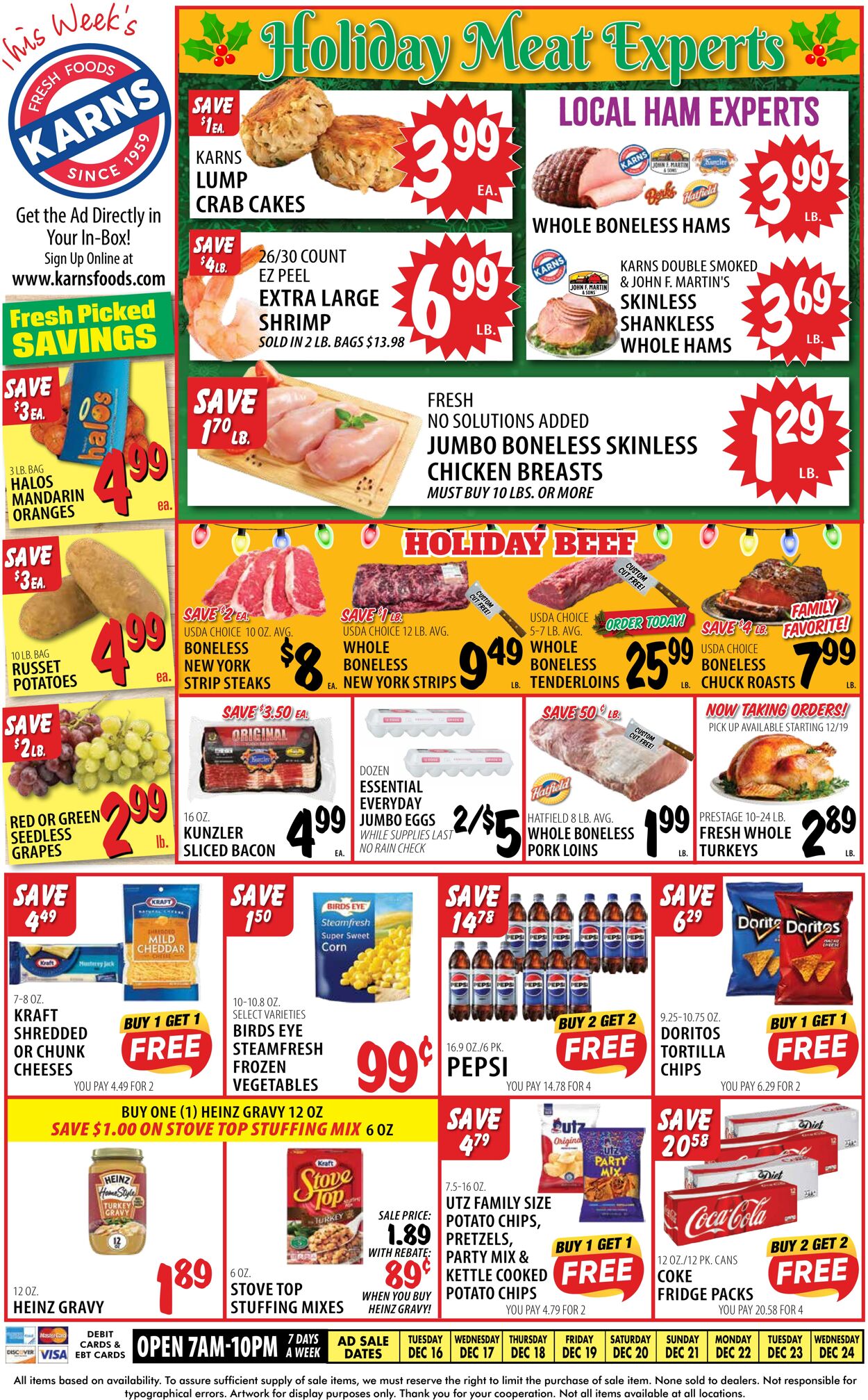 Weekly ad Karns Quality Foods 12/16/2025 - 12/24/2025