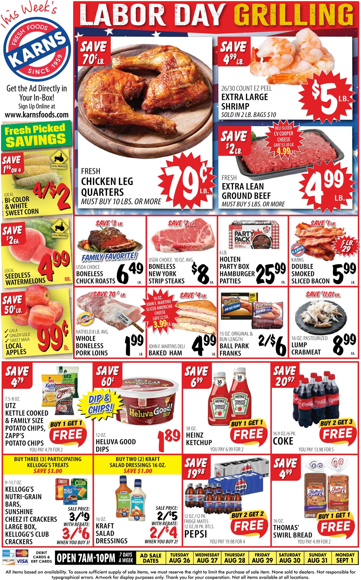 Weekly ad Karns Quality Foods 08/26/2025 - 09/01/2025