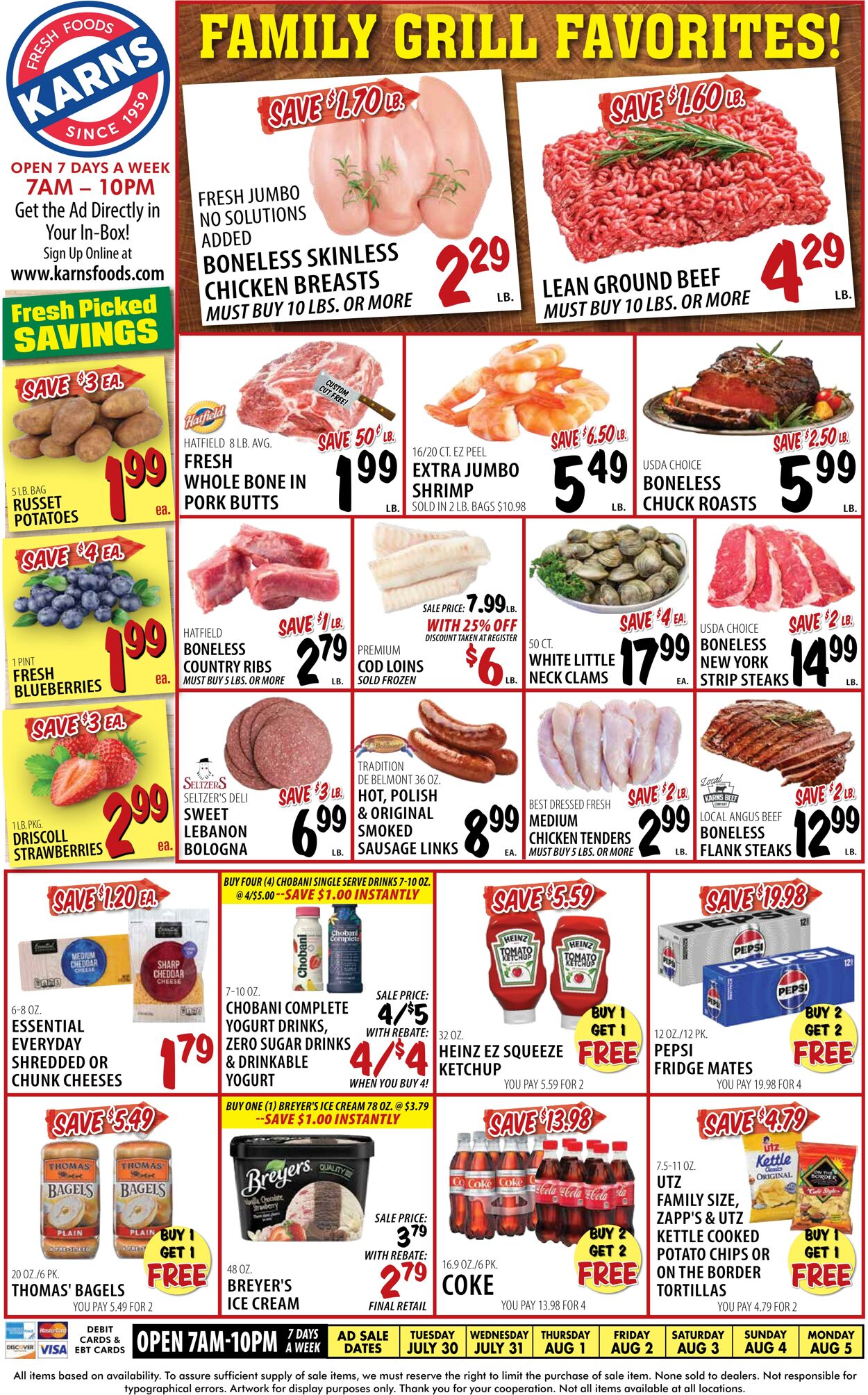 Weekly ad Karns Quality Foods 07/30/2024 - 08/05/2024