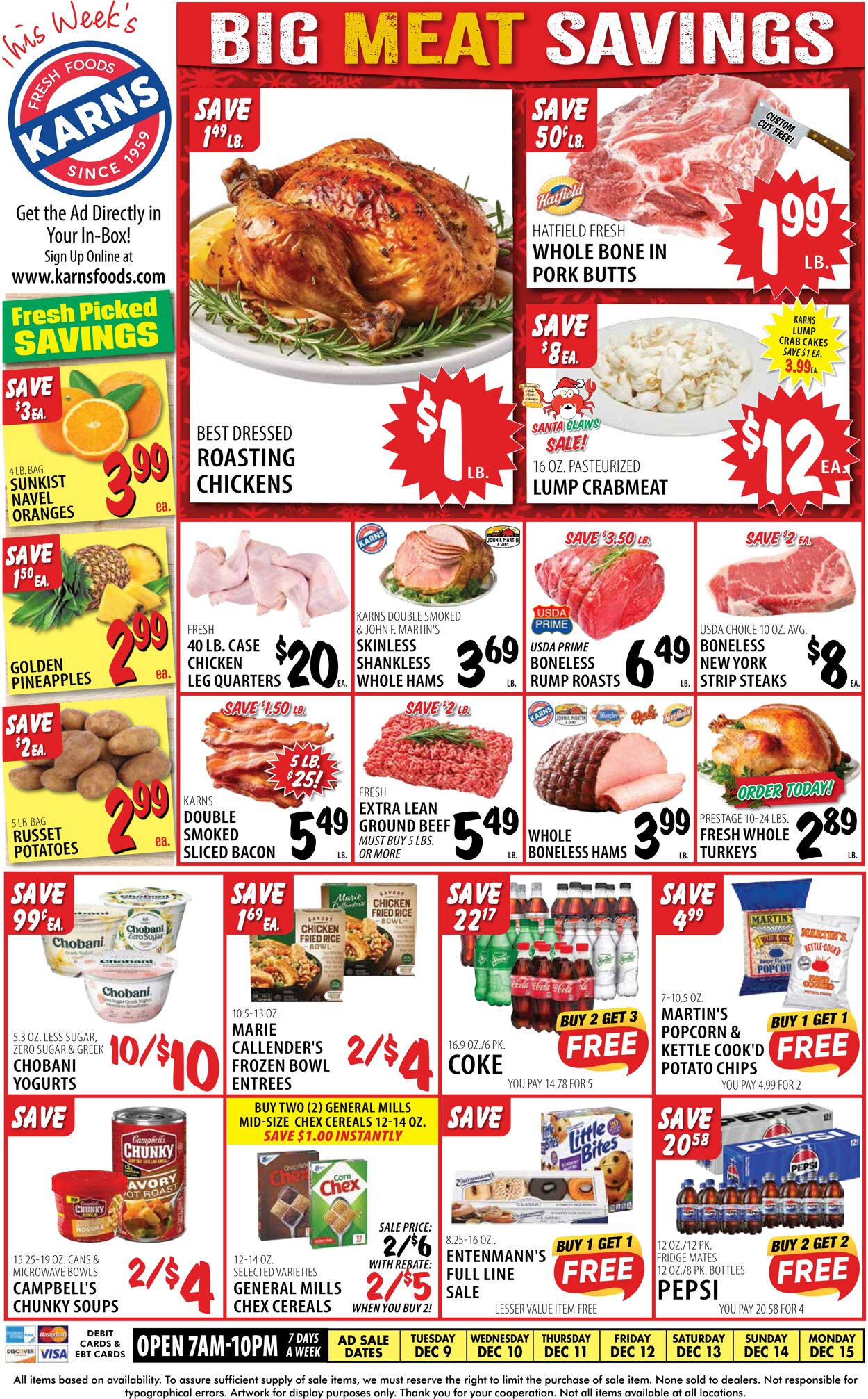 Weekly ad Karns Quality Foods 12/09/2025 - 12/15/2025