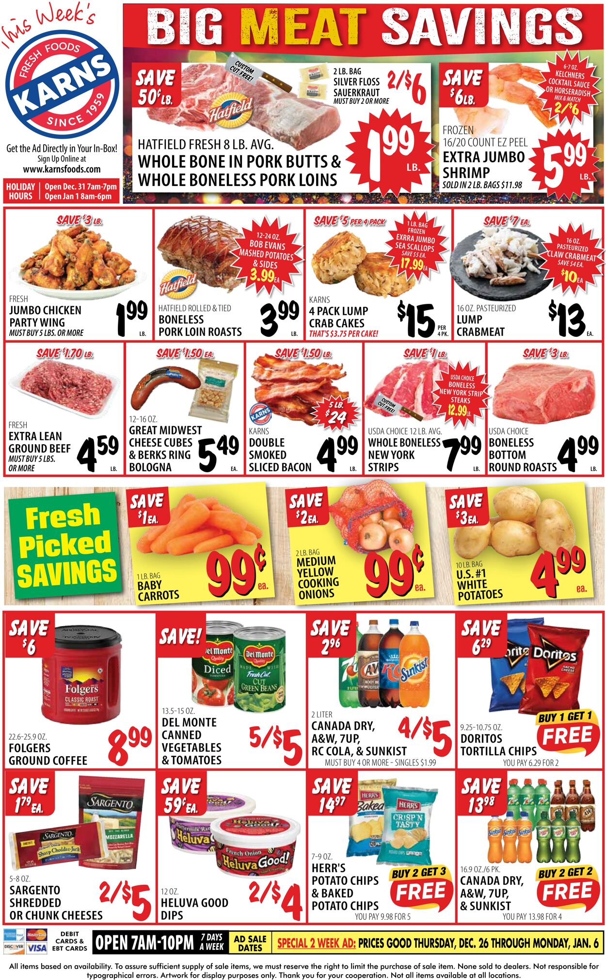 Weekly ad Karns Quality Foods 12/26/2024 - 01/06/2025