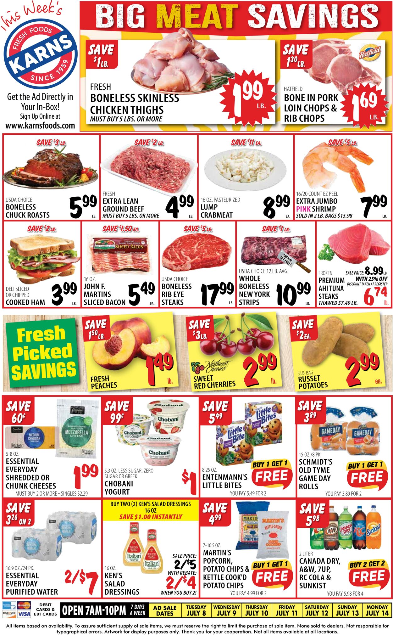 Weekly ad Karns Quality Foods 07/08/2025 - 07/14/2025