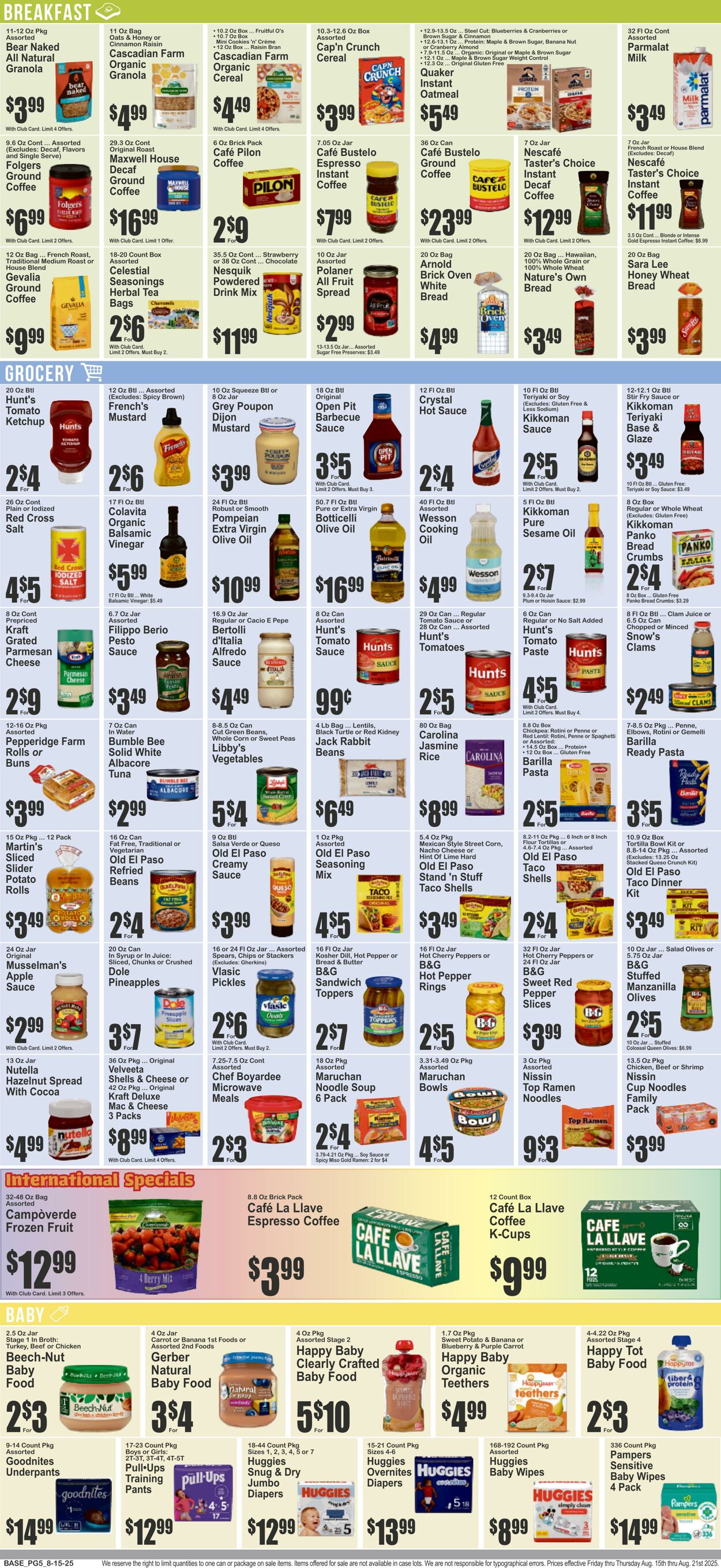 Weekly ad Key Food 08/15/2025 - 08/21/2025