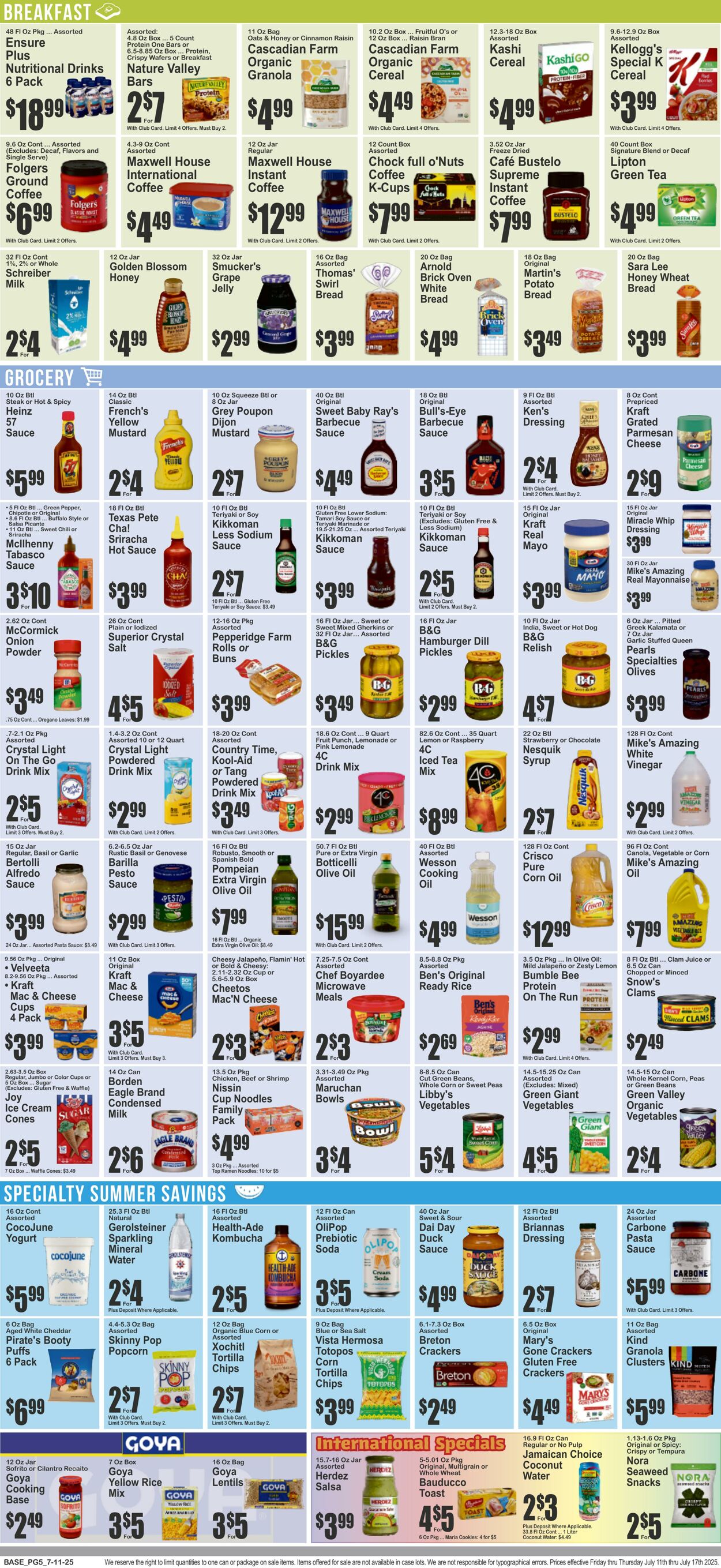 Weekly ad Key Food 07/11/2025 - 07/17/2025
