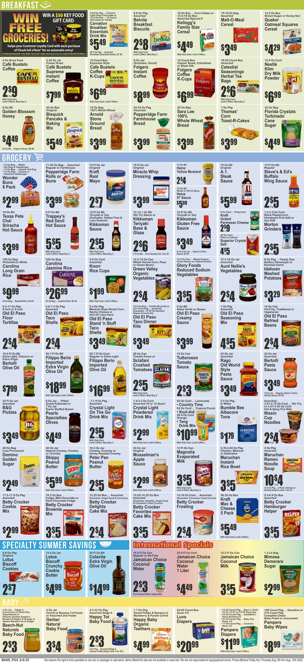 Weekly ad Key Food 08/08/2025 - 08/14/2025