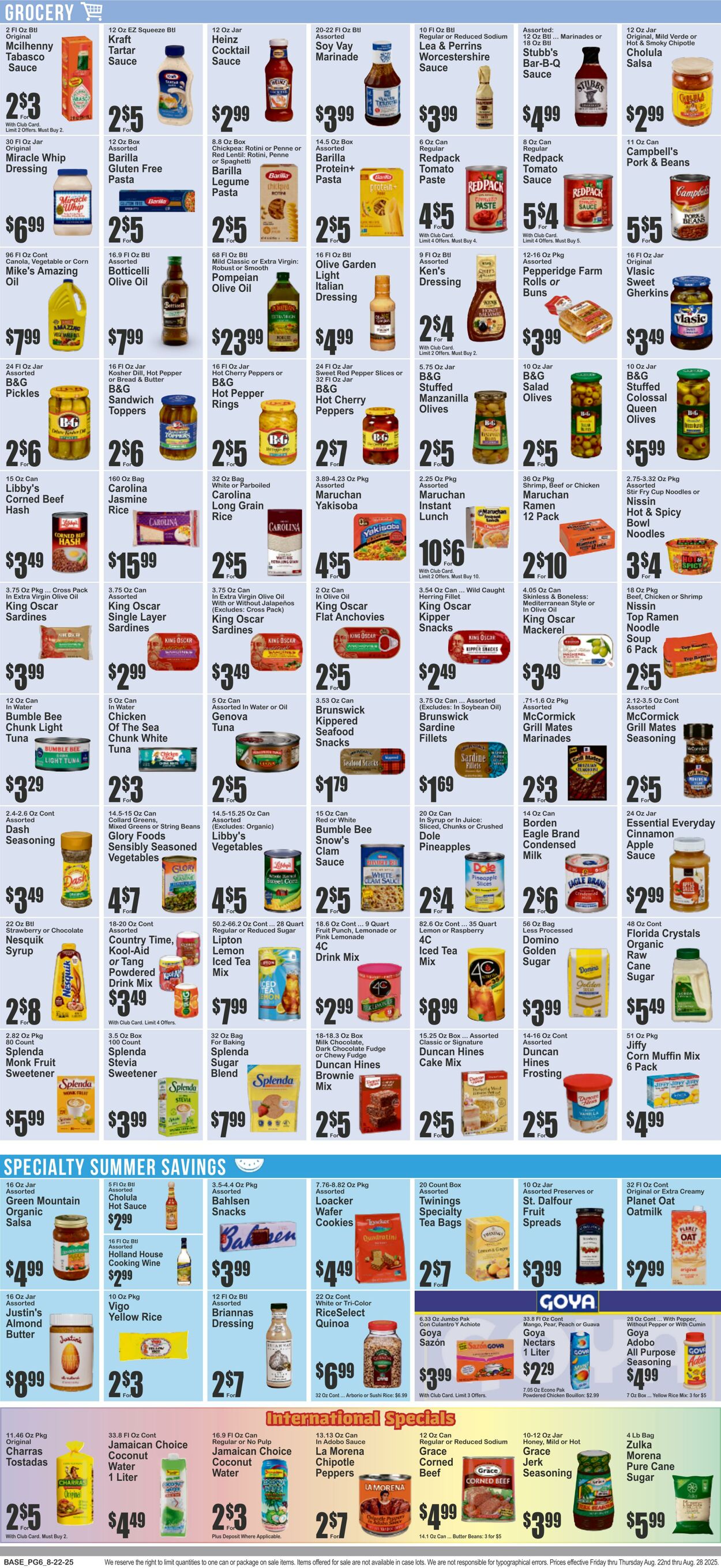 Weekly ad Key Food 08/22/2025 - 08/28/2025