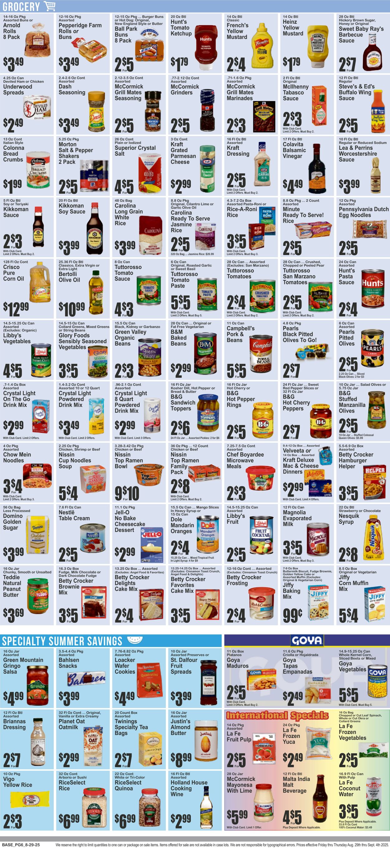 Weekly ad Key Food 08/29/2025 - 09/04/2025