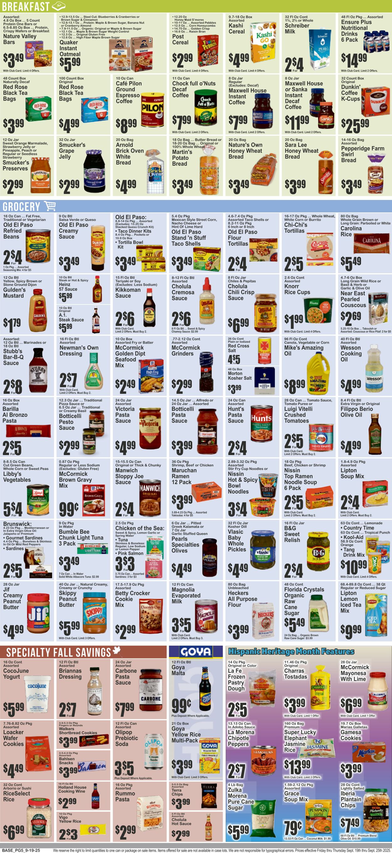 Weekly ad Key Food 09/19/2025 - 09/25/2025
