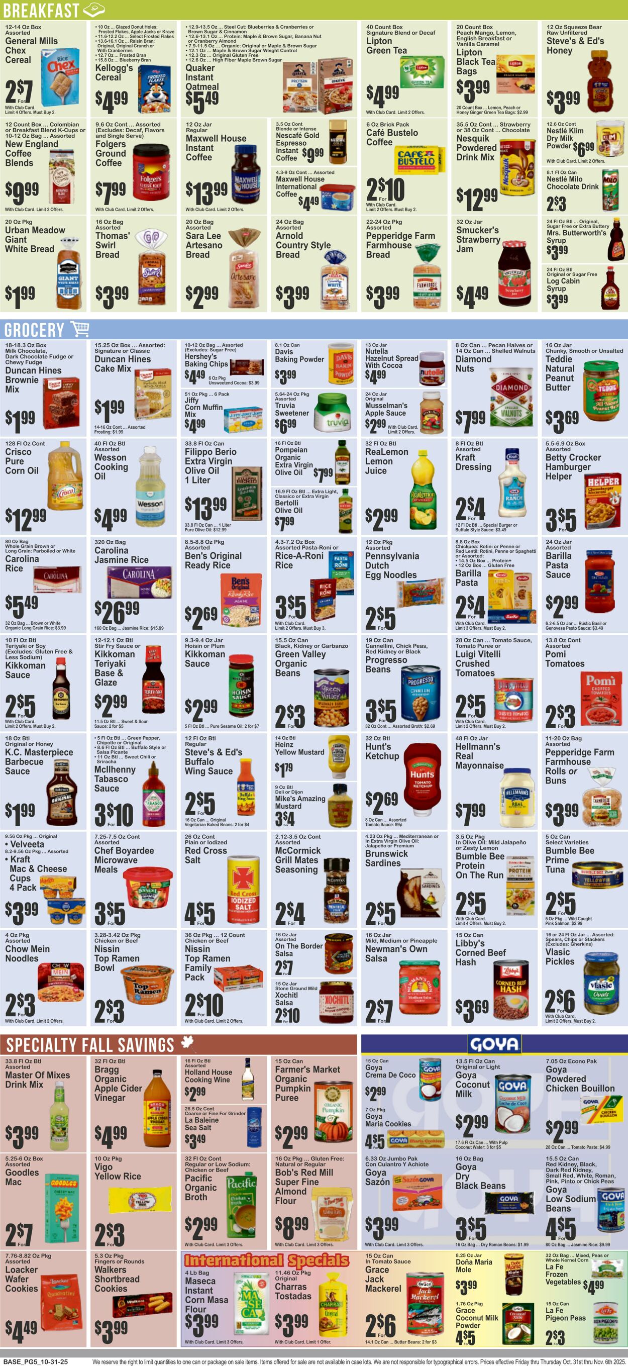 Weekly ad Key Food 10/31/2025 - 11/06/2025