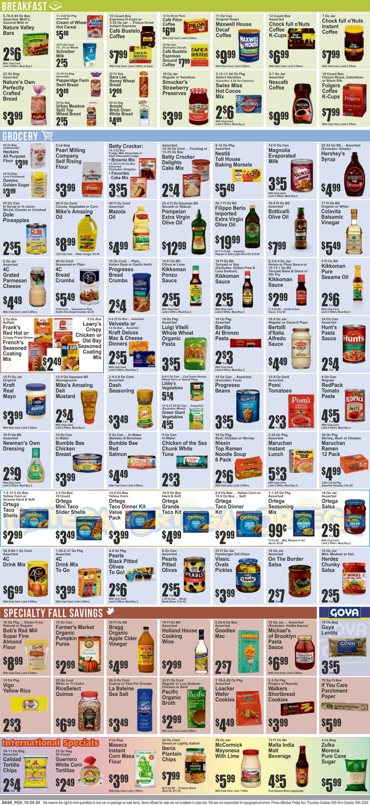 Weekly ad Key Food 10/24/2025 - 10/30/2025