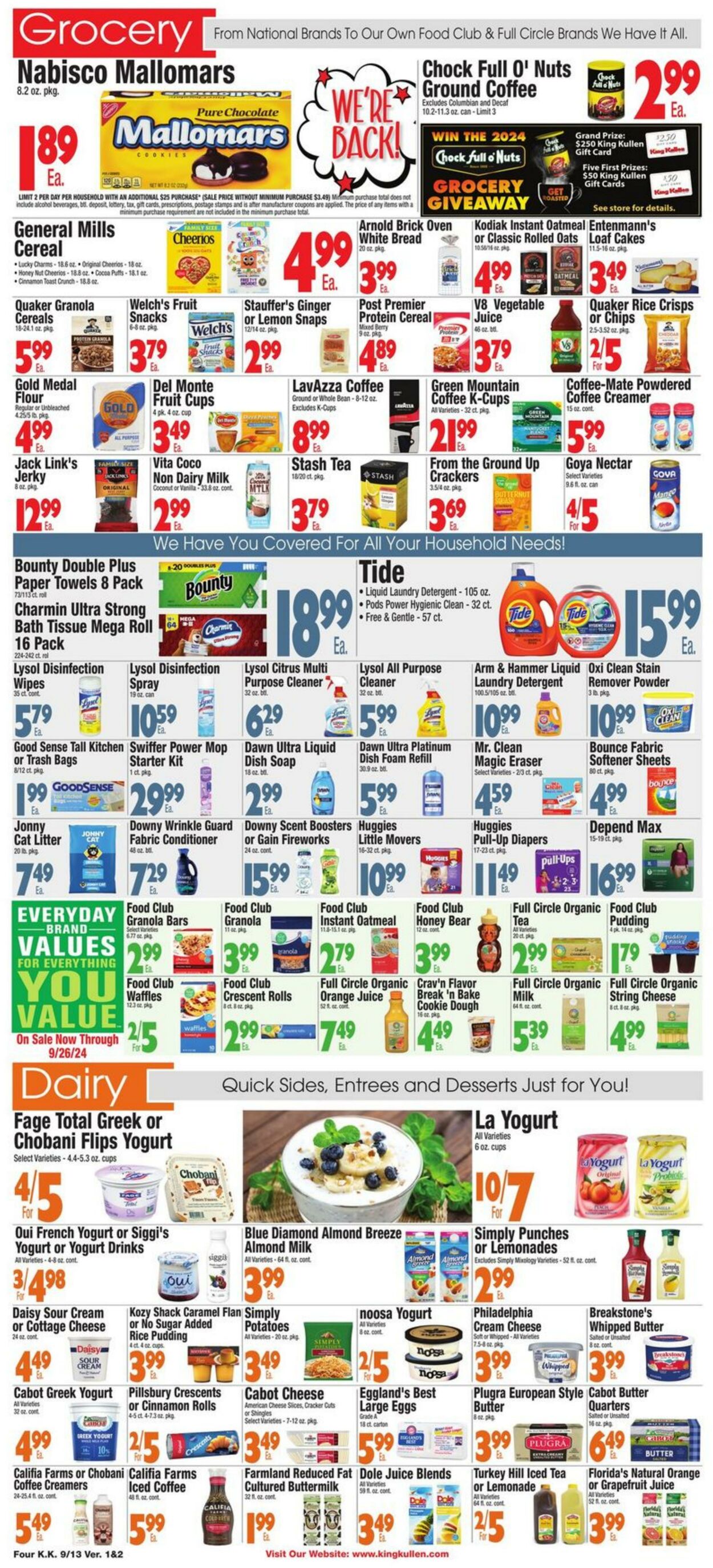 Weekly ad King Kullen 09/13/2024 - 09/19/2024