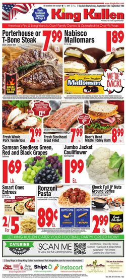 Weekly ad King Kullen 08/09/2024 - 08/15/2024