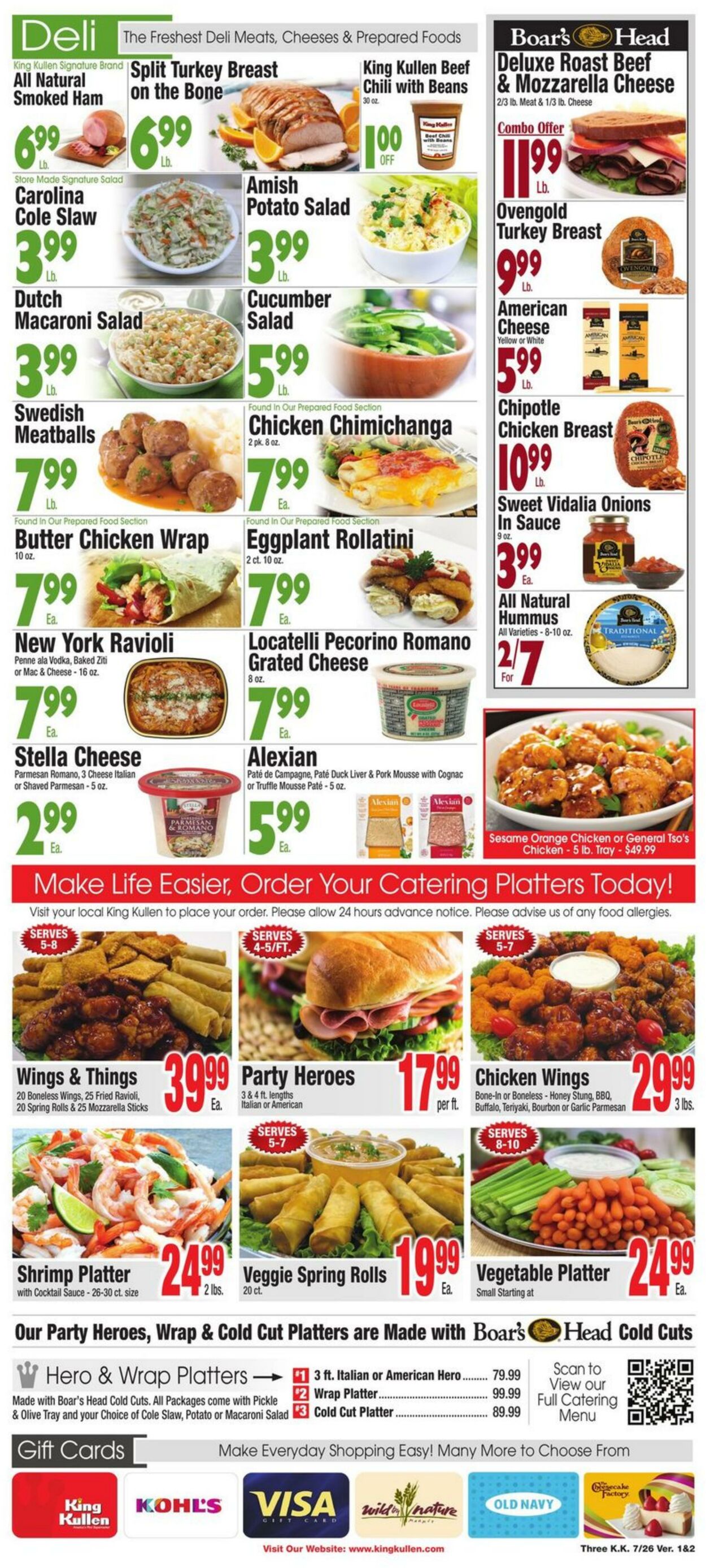 Weekly ad King Kullen 07/26/2024 - 08/01/2024