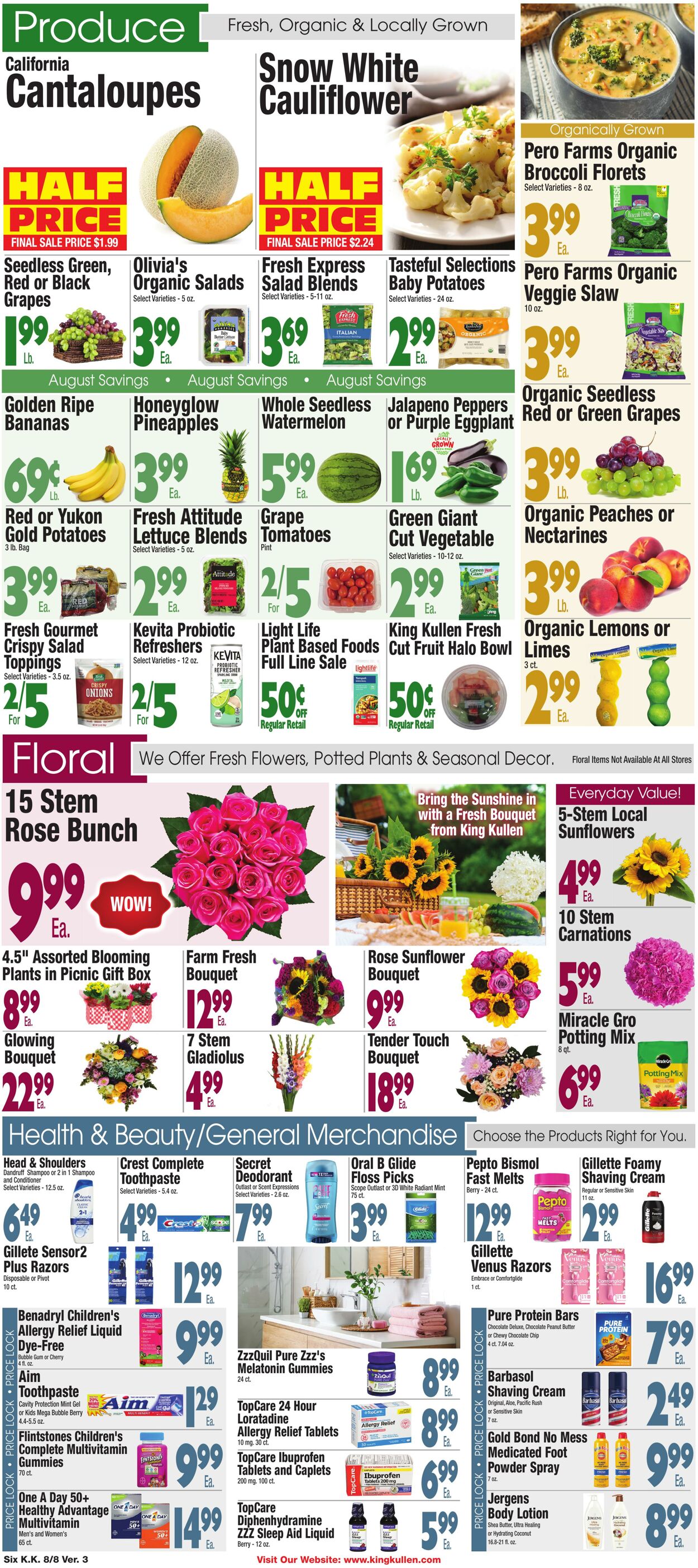 Weekly ad King Kullen 08/07/2025 - 08/14/2025