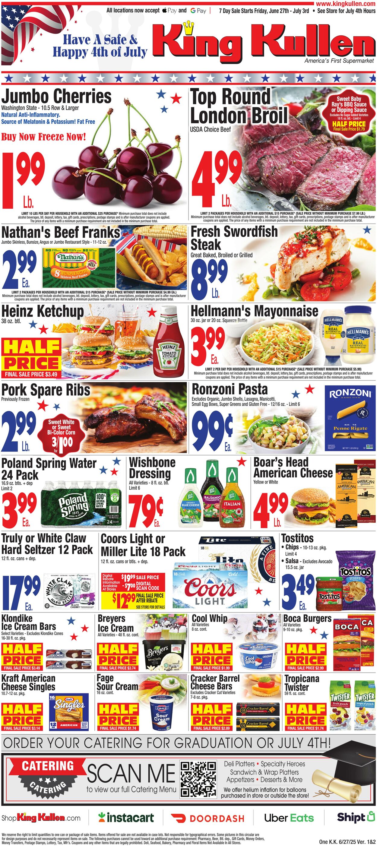 Weekly ad King Kullen 06/26/2025 - 07/03/2025