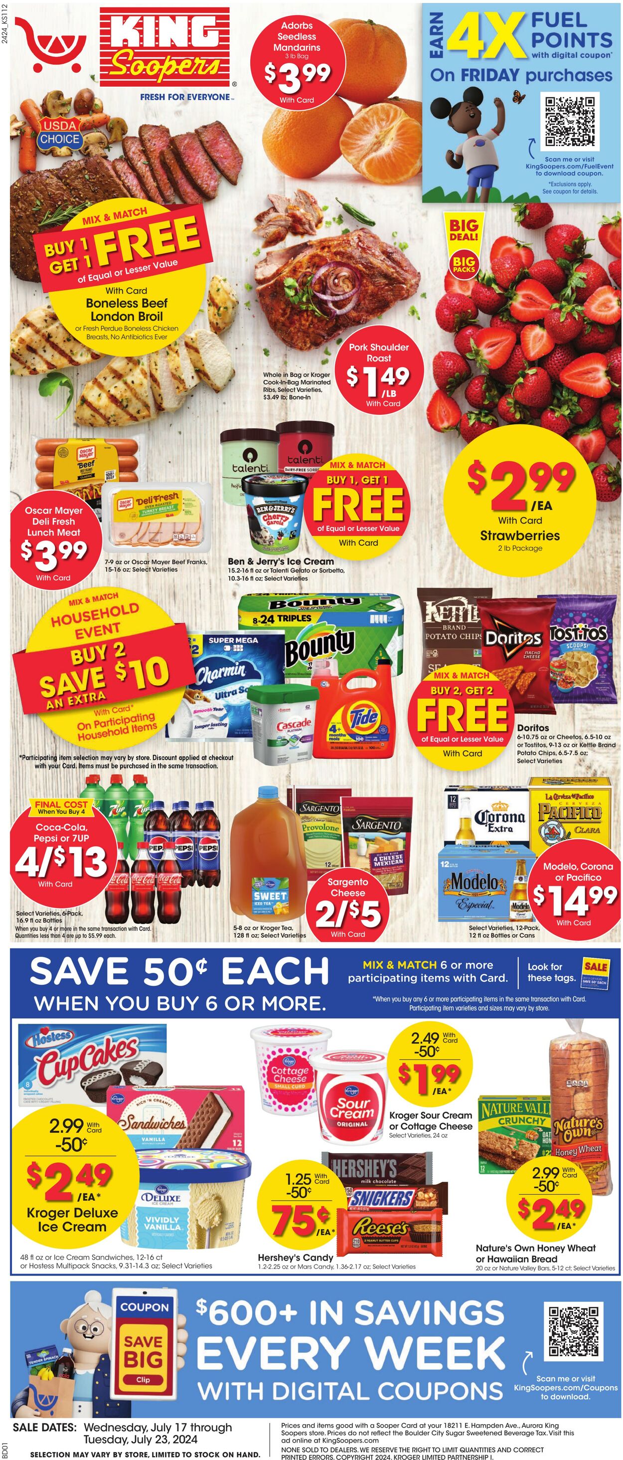 Weekly ad King Soopers 07/17/2024 - 07/23/2024