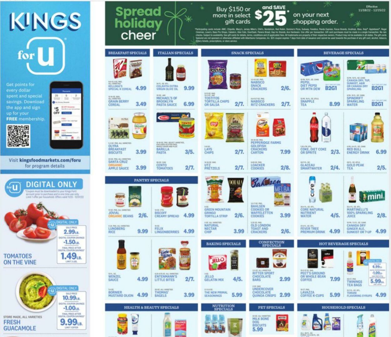 Weekly ad Kings Food Markets 11/25/2022 - 12/01/2022