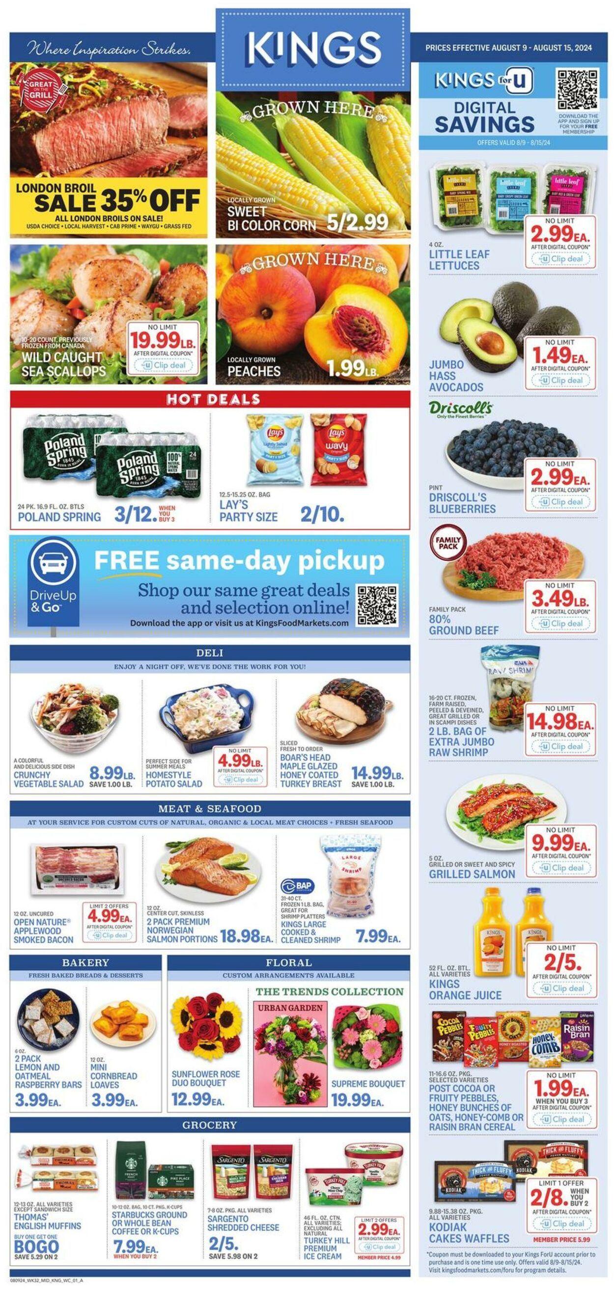 Weekly ad Kings Food Markets 08/09/2024 - 08/15/2024