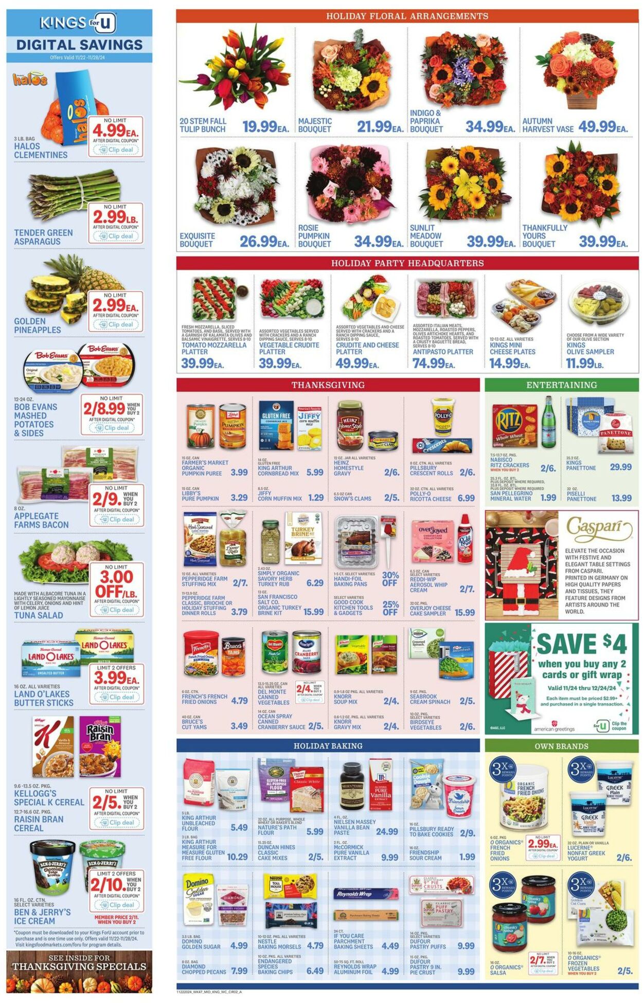 Weekly ad Kings Food Markets 11/22/2024 - 11/28/2024