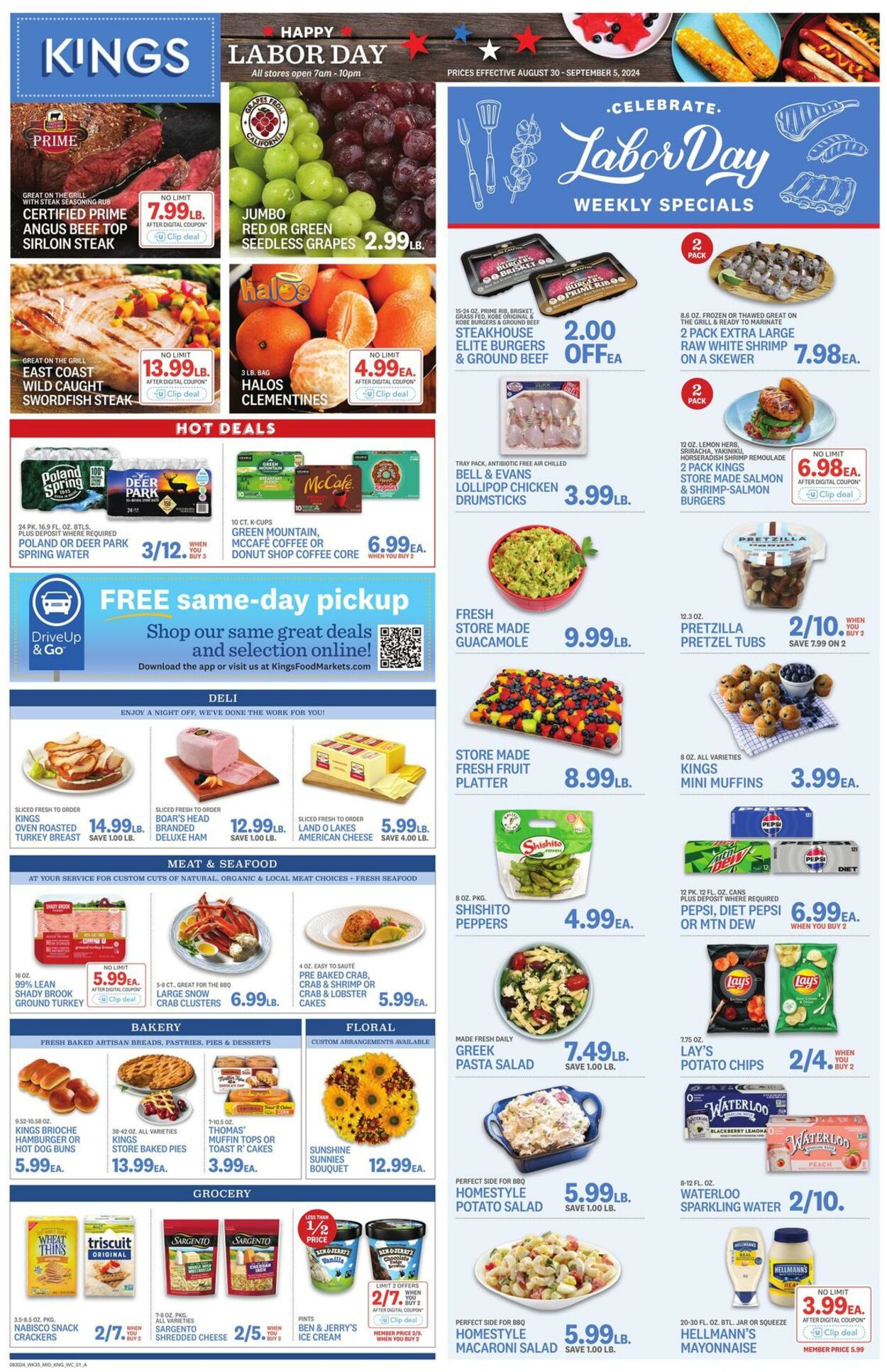 Weekly ad Kings Food Markets 08/30/2024 - 09/05/2024