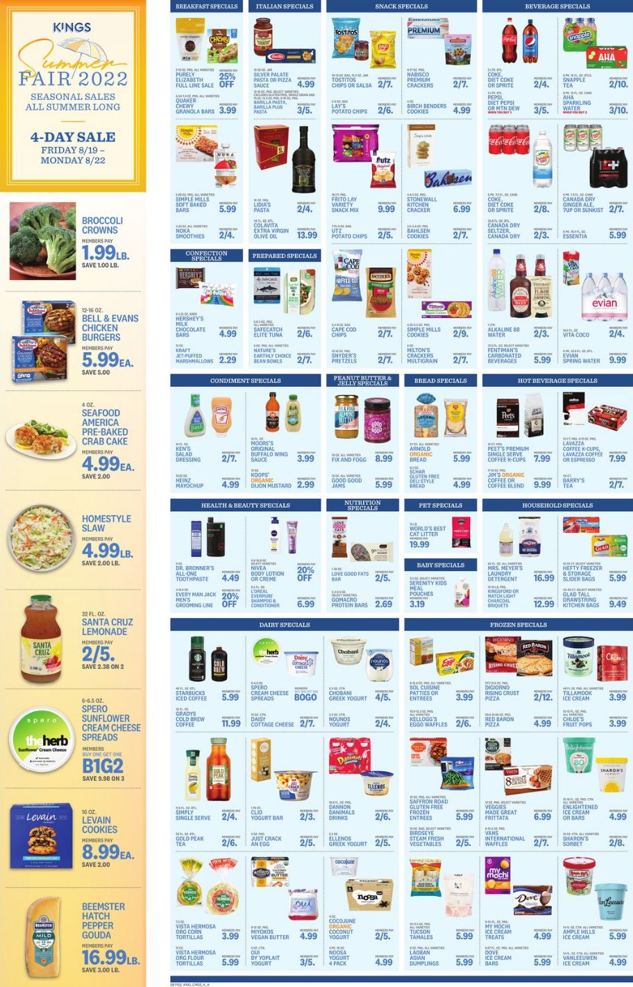 Weekly ad Kings Food Markets 08/19/2022 - 08/25/2022