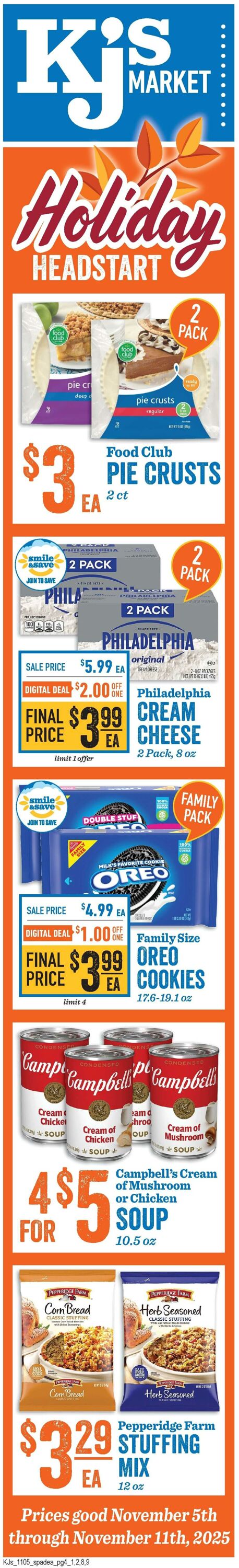Weekly ad KJ's Market 11/05/2025 - 11/11/2025