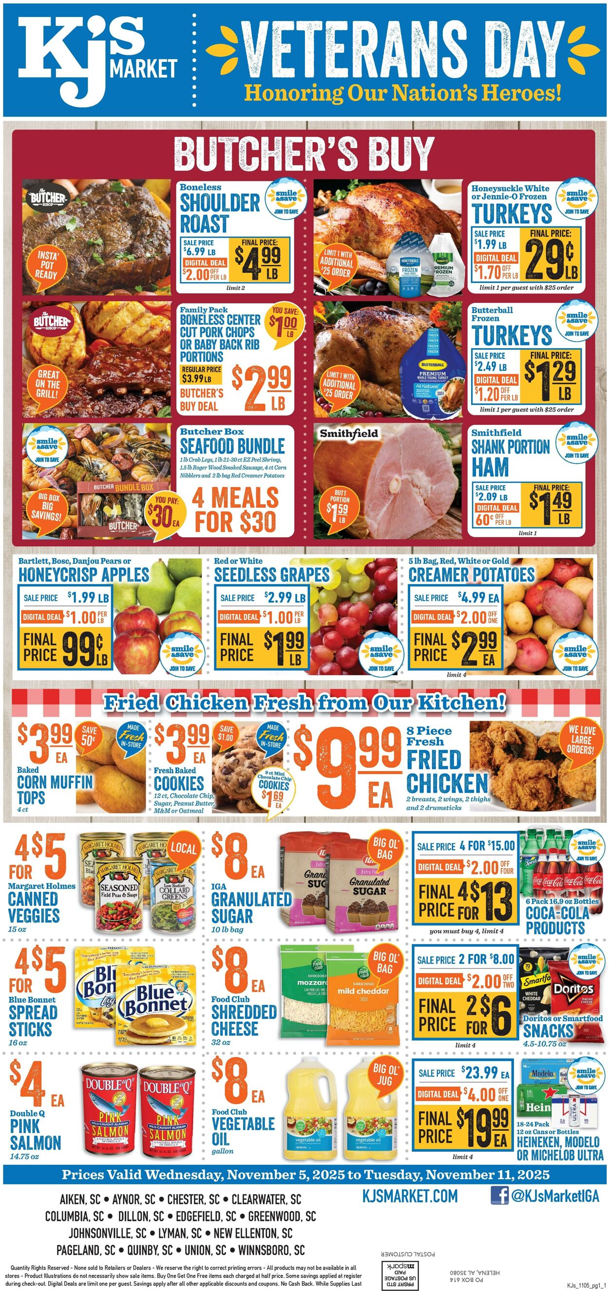 Weekly ad KJ's Market 11/05/2025 - 11/11/2025