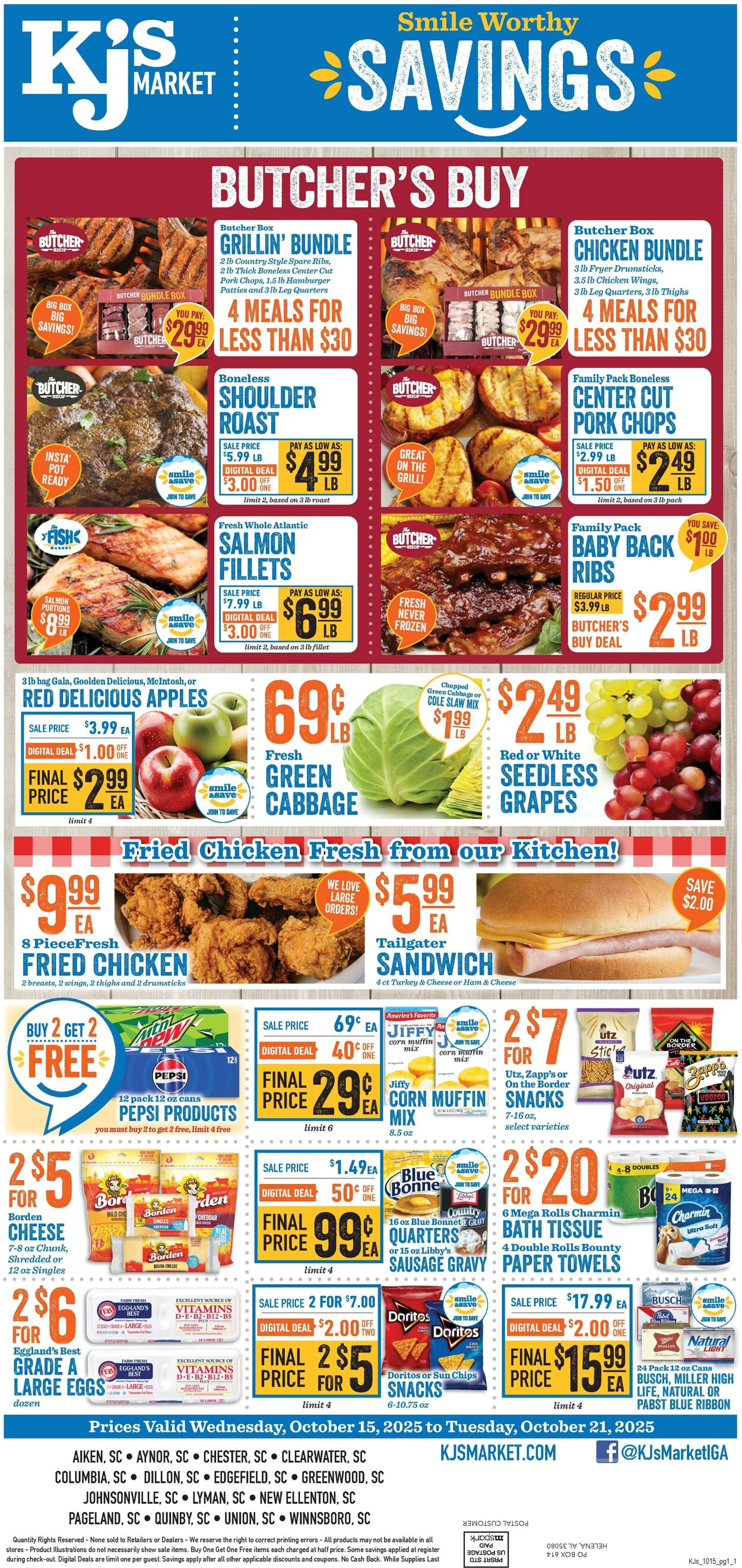Weekly ad KJ's Market 10/15/2025 - 10/21/2025