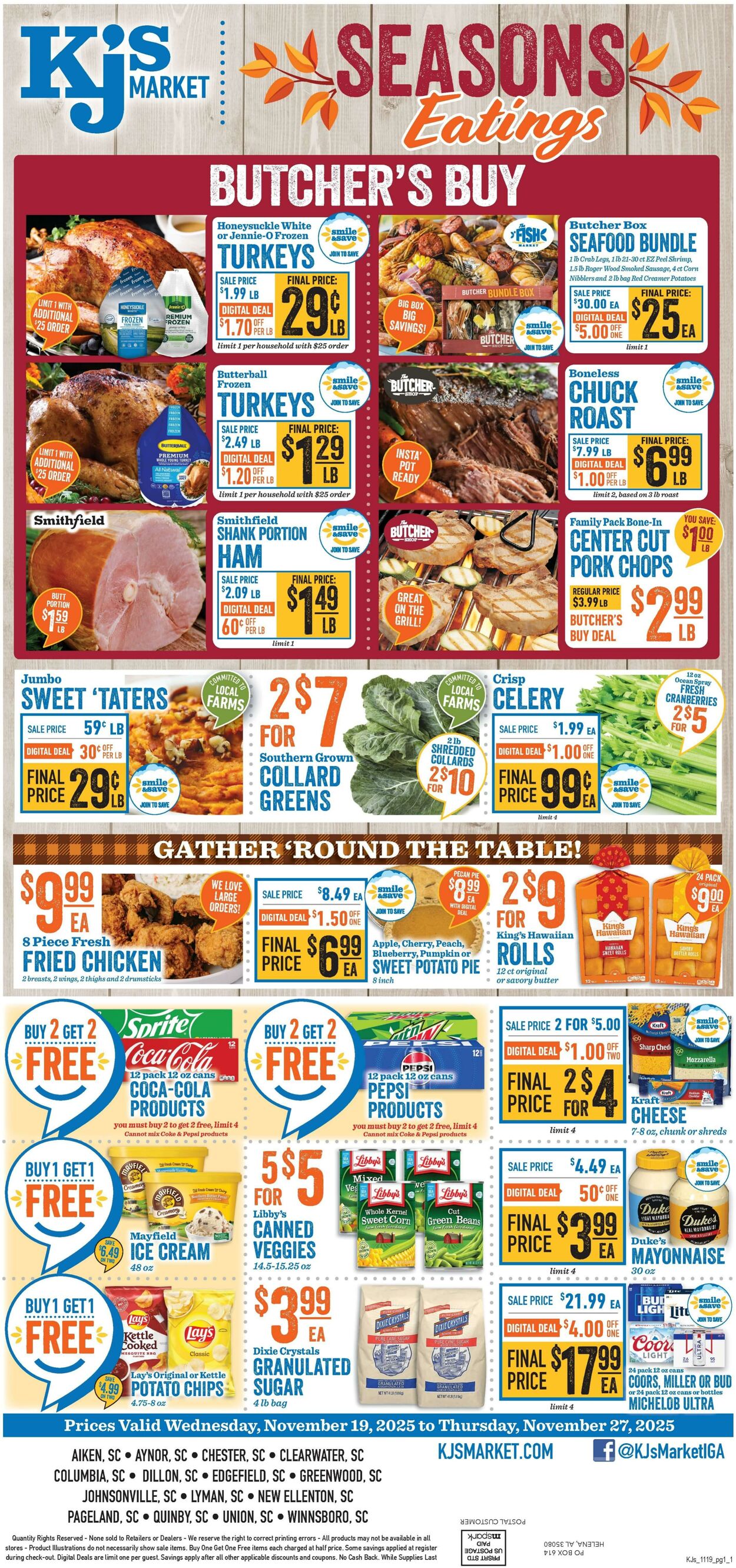 Weekly ad KJ's Market 11/19/2025 - 11/27/2025