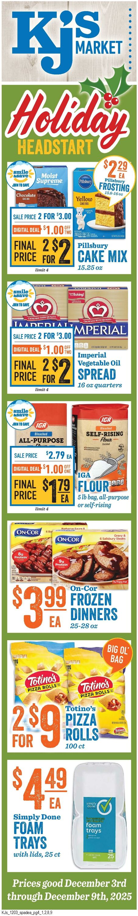 Weekly ad KJ's Market 12/03/2025 - 12/09/2025