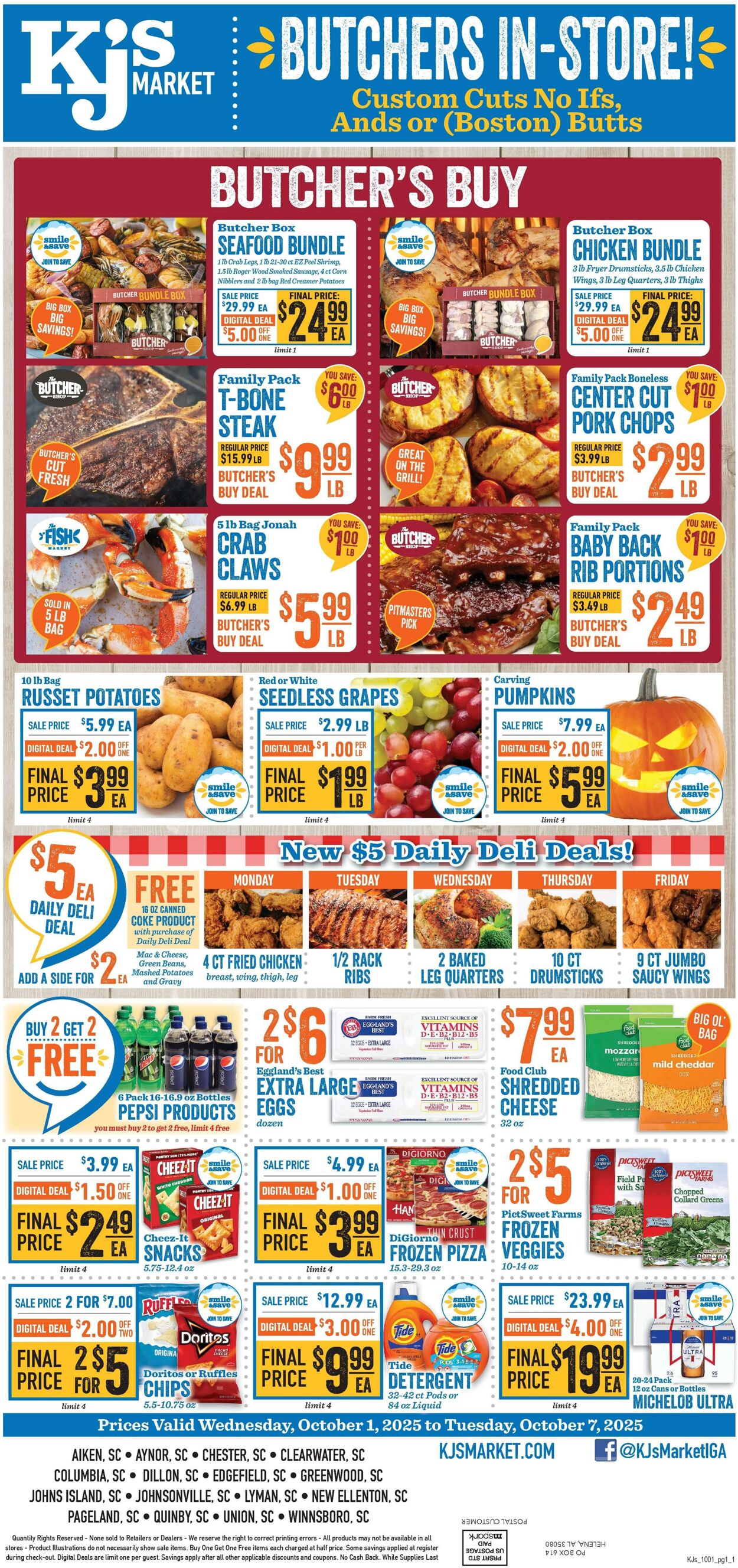 Weekly ad KJ's Market 10/01/2025 - 10/07/2025