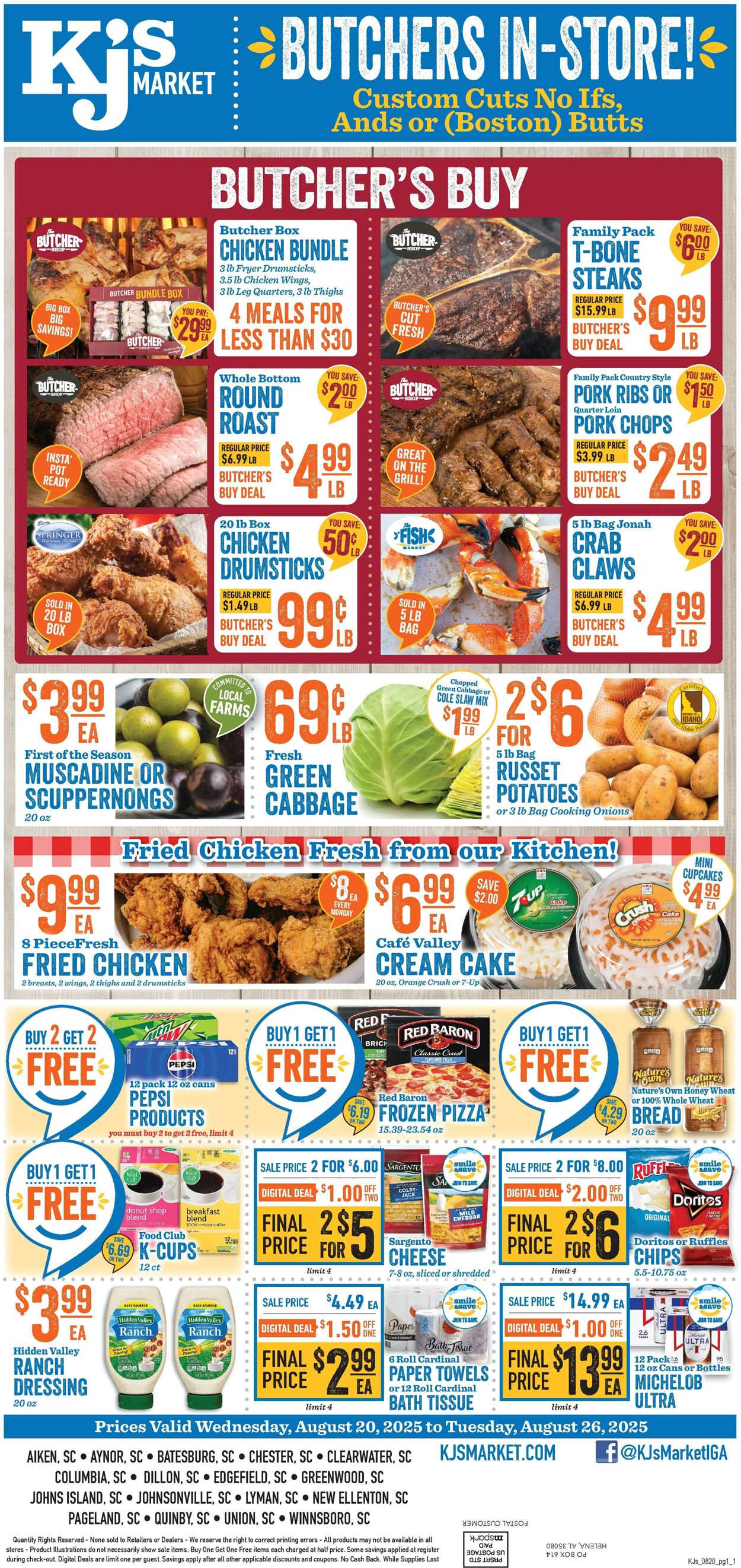 Weekly ad KJ's Market 08/20/2025 - 08/26/2025