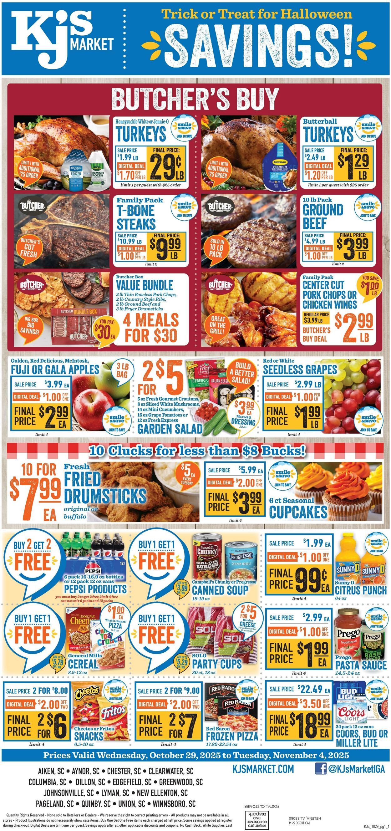 Weekly ad KJ's Market 10/29/2025 - 11/04/2025