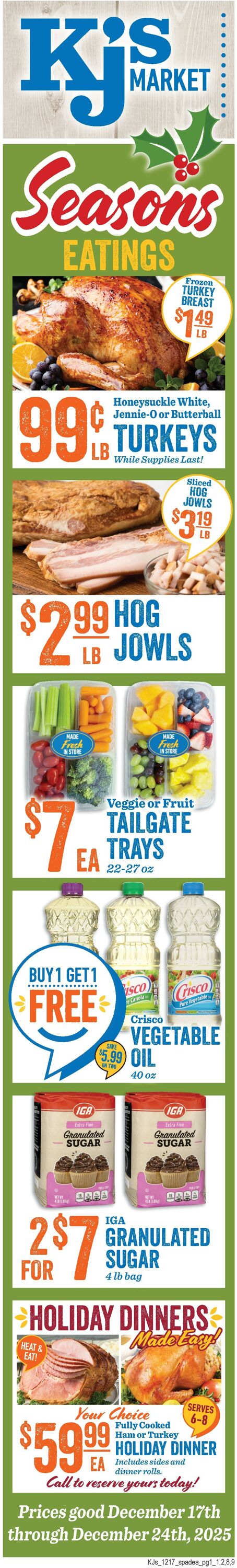 Weekly ad KJ's Market 12/17/2025 - 12/24/2025