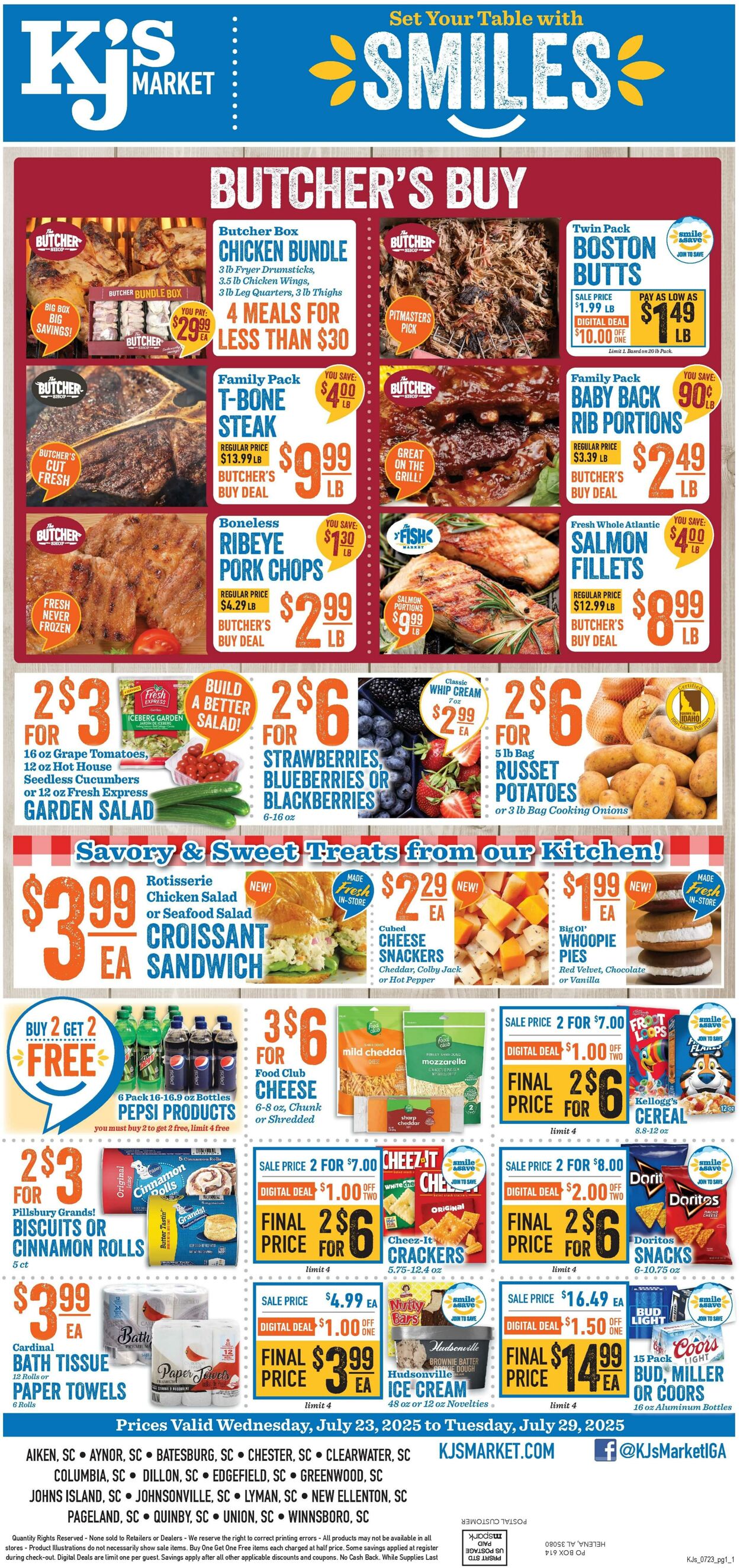 Weekly ad KJ's Market 07/23/2025 - 07/29/2025