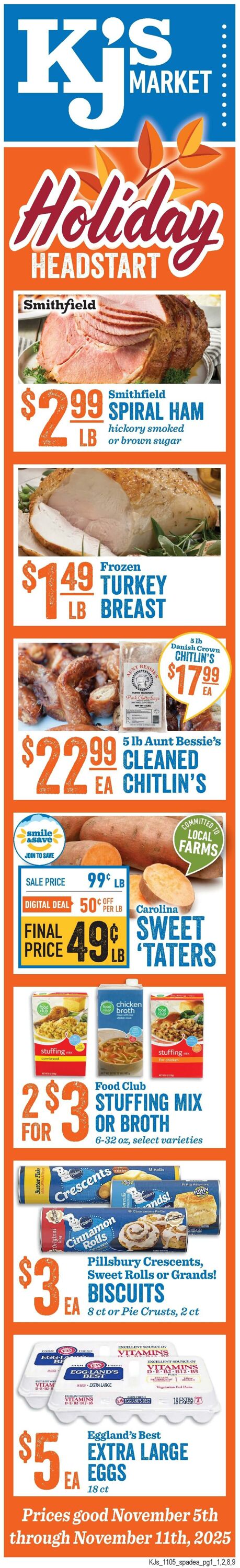 Weekly ad KJ's Market 11/05/2025 - 11/11/2025