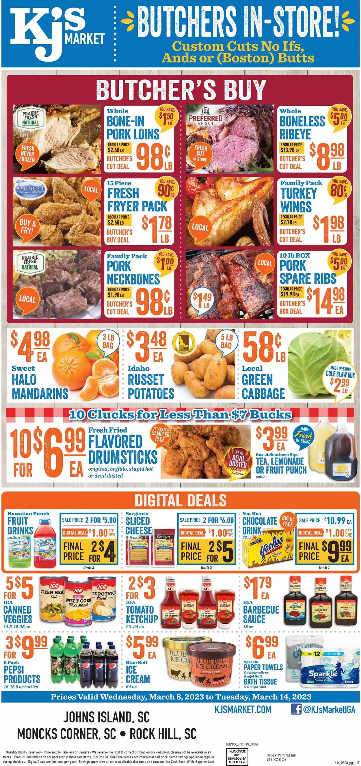 Weekly ad KJ's Market 03/08/2023 - 03/14/2023