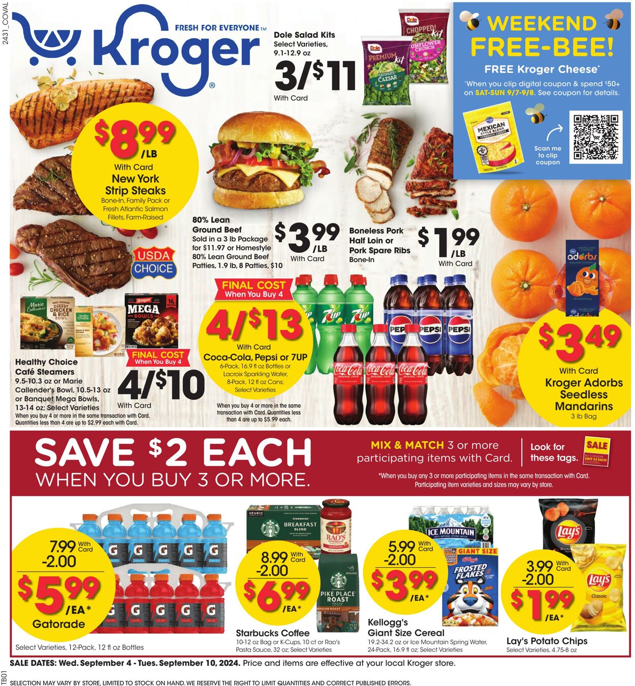 Weekly ad Kroger 09/04/2024 - 09/10/2024