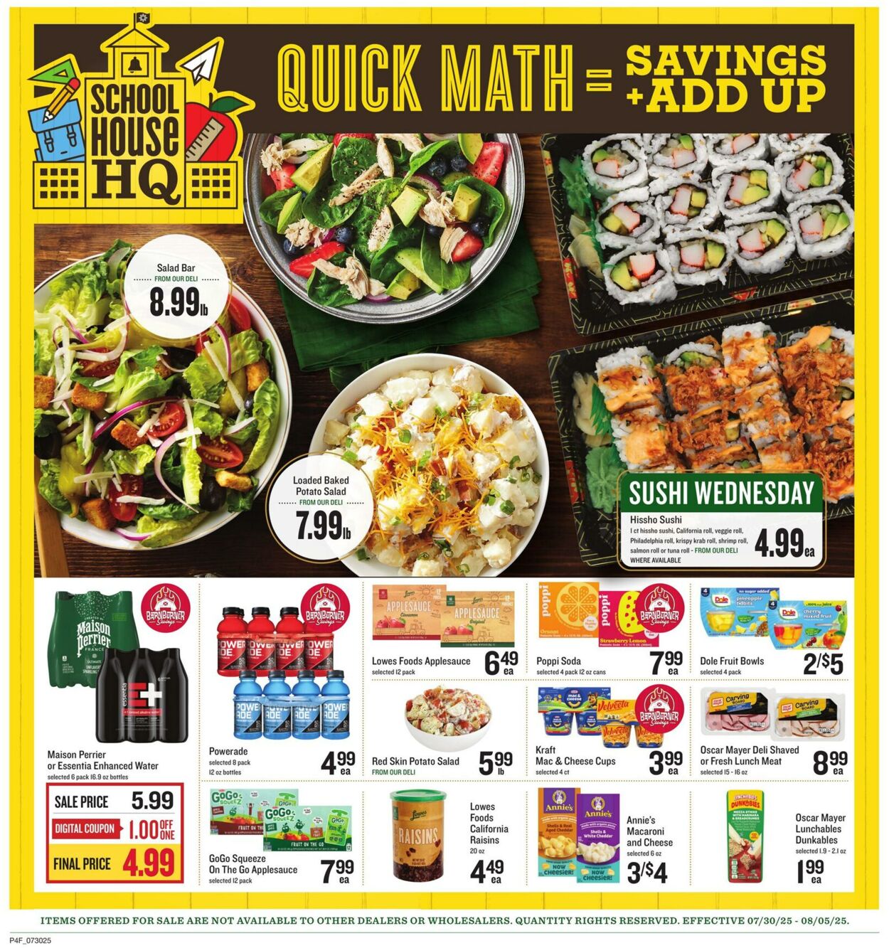 Weekly ad Lowes Foods 07/30/2025 - 08/05/2025